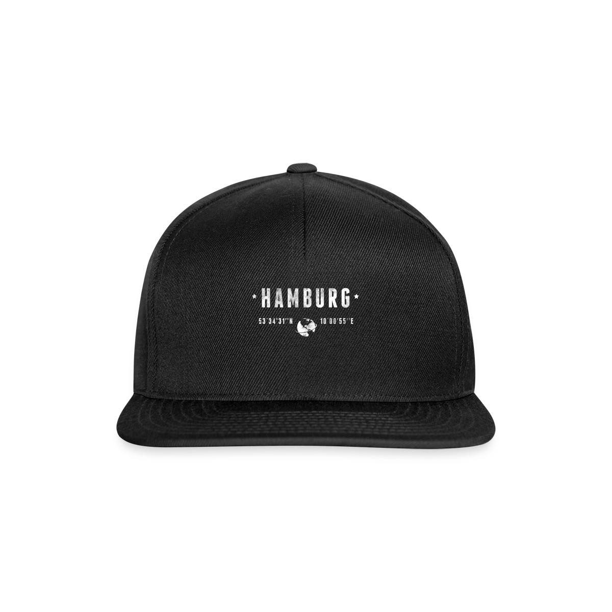 Spreadshirt Snapback Cap Hamburg Koordinaten Norddeutsch Hanse Snapback Cap (1-St)