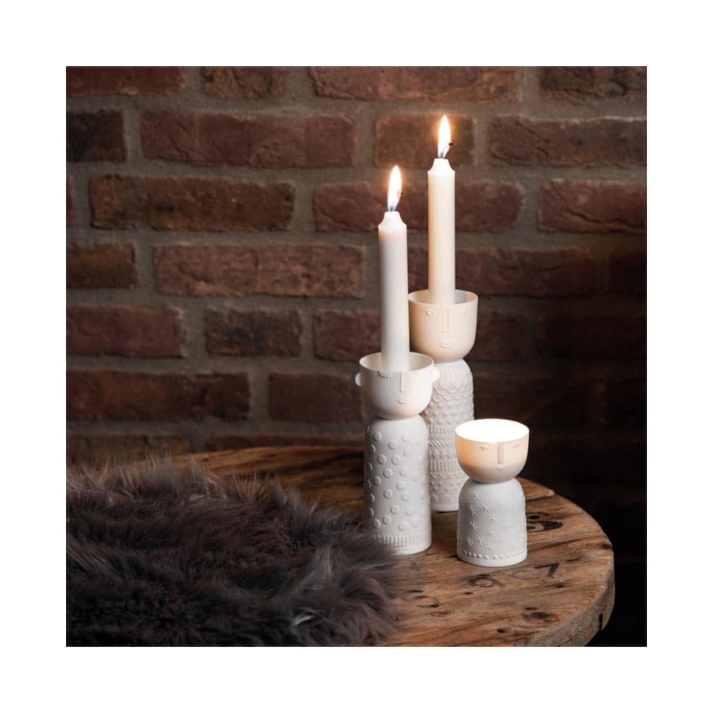 Räder Design Kerzenständer LIVING Lichtgestalt Luna Dia:7cm Höhe:15cm