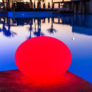 Licht-Trend Gartenleuchte Akku LED-Designleuchte Flatball mit App-Steuerung Weiß