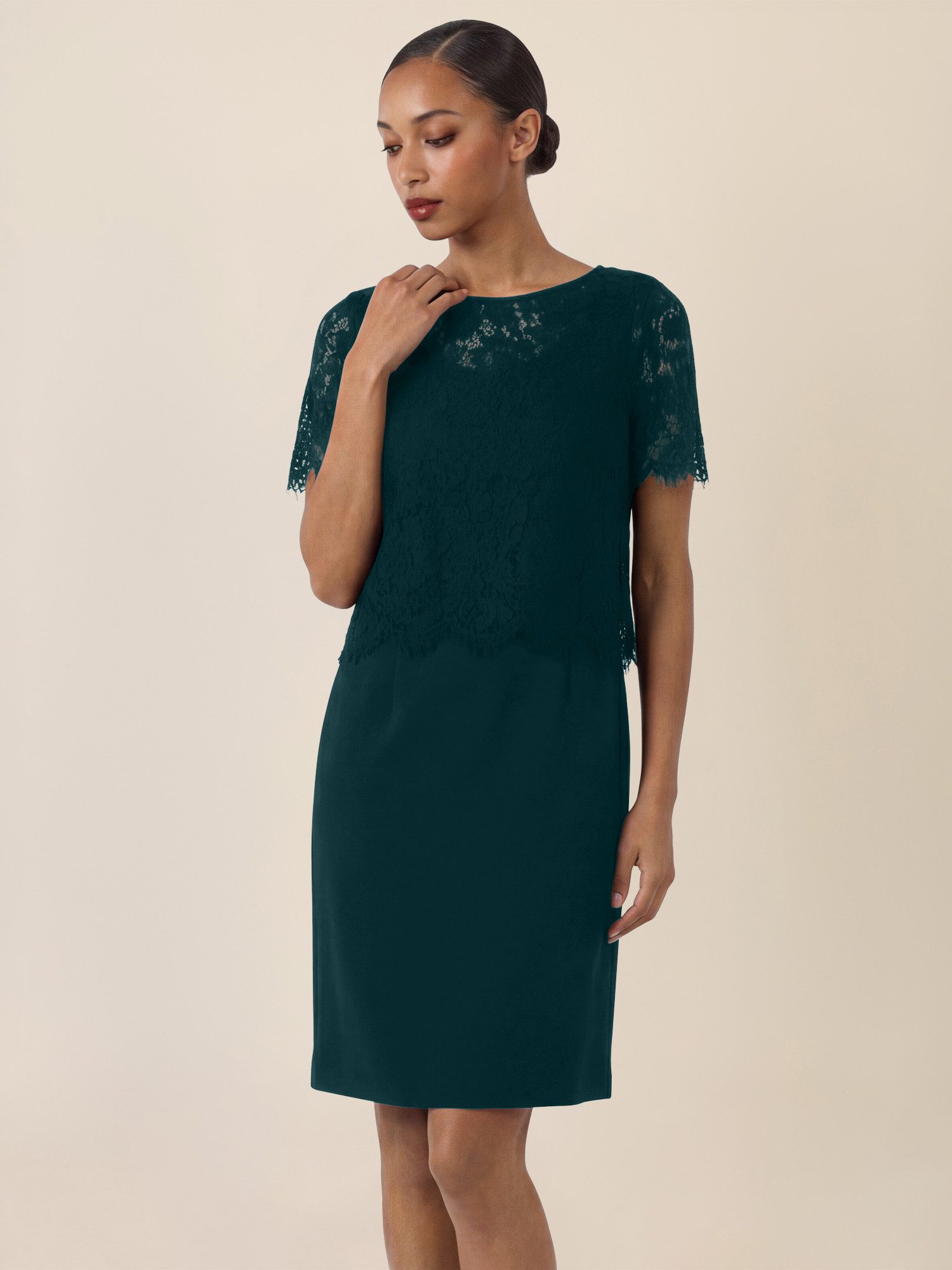 Apart Etuikleid mit eleganter Doppellage günstig online kaufen