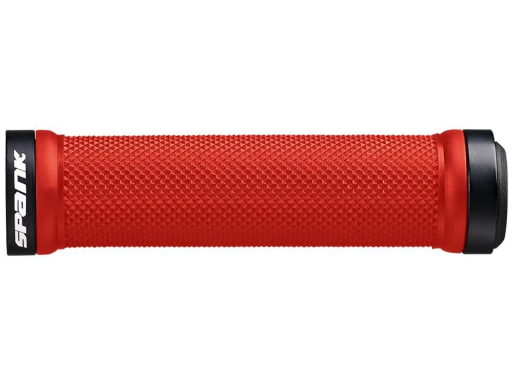 SPANK Fahrradlenkergriff Spank Lock-On grip Spoon w/ two alloy endrings full color, red, unis