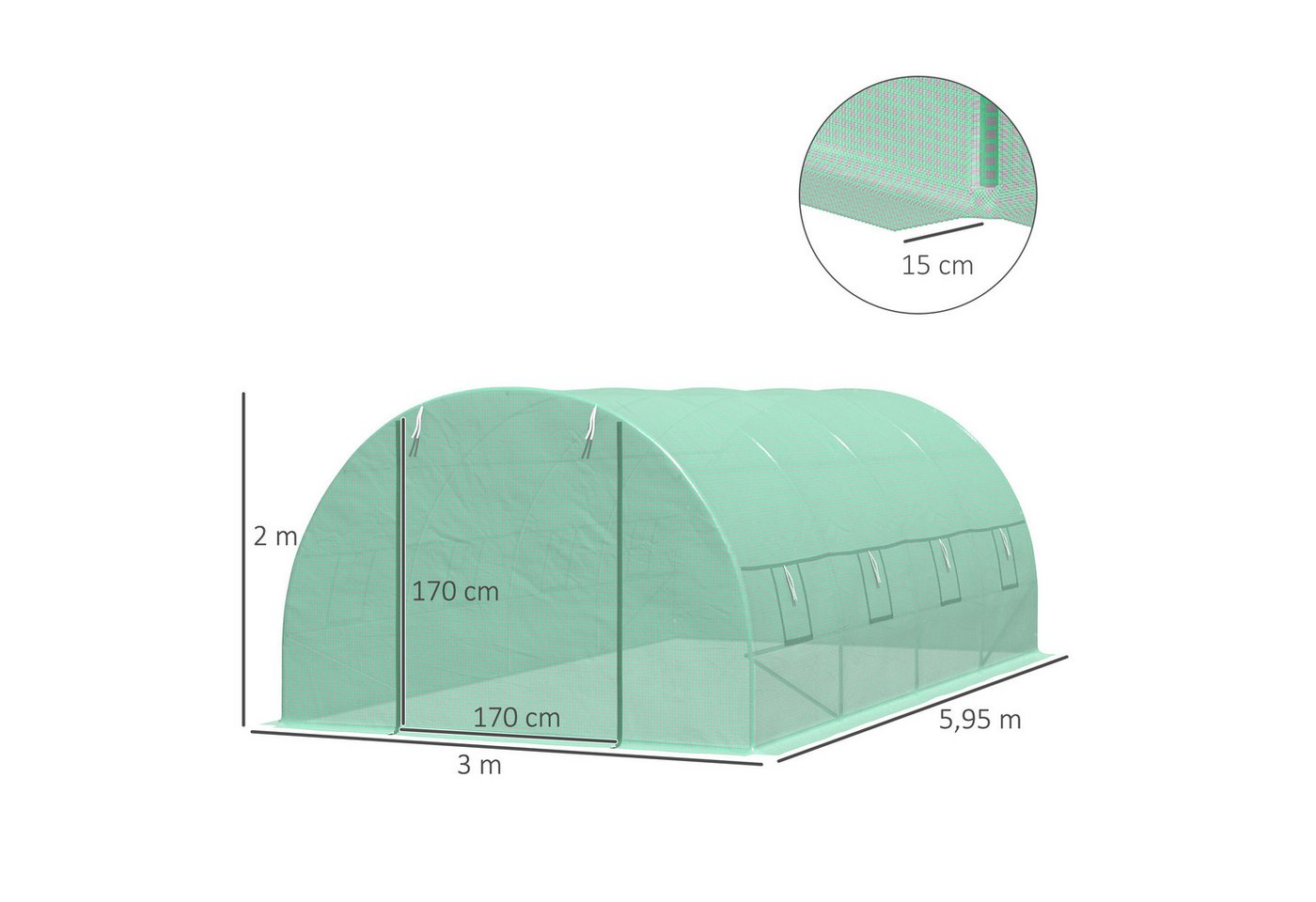 Outsunny Foliengewächshaus Foliengewäc... Outsunny Foliengewächshaus Foliengewäc...