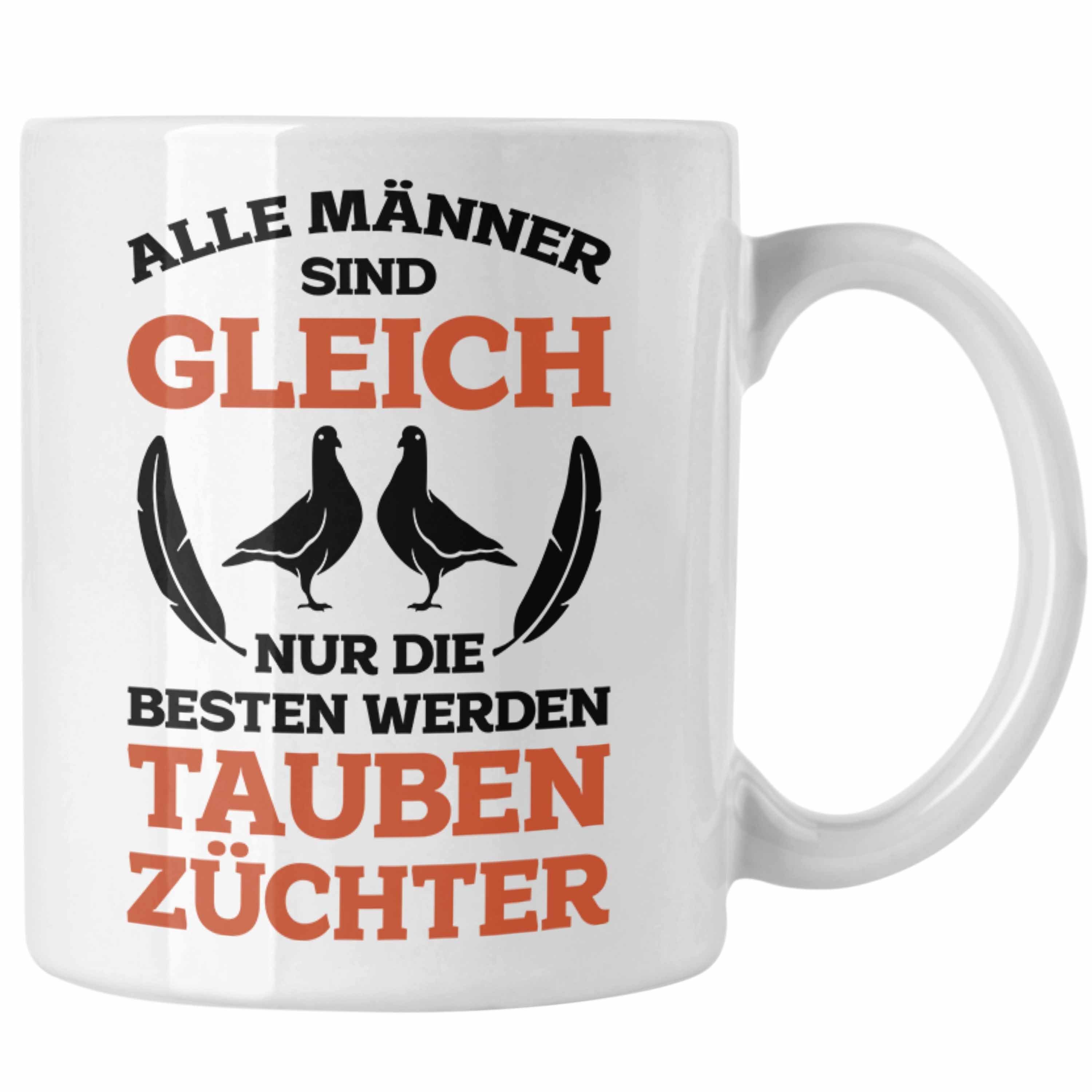 Trendation Tasse Trendation - Taubenzüchter Geschenkidee Tasse mit Spruch für Taubenbesitzer Geschenk Taubenliebhaber Weiss | Teetassen