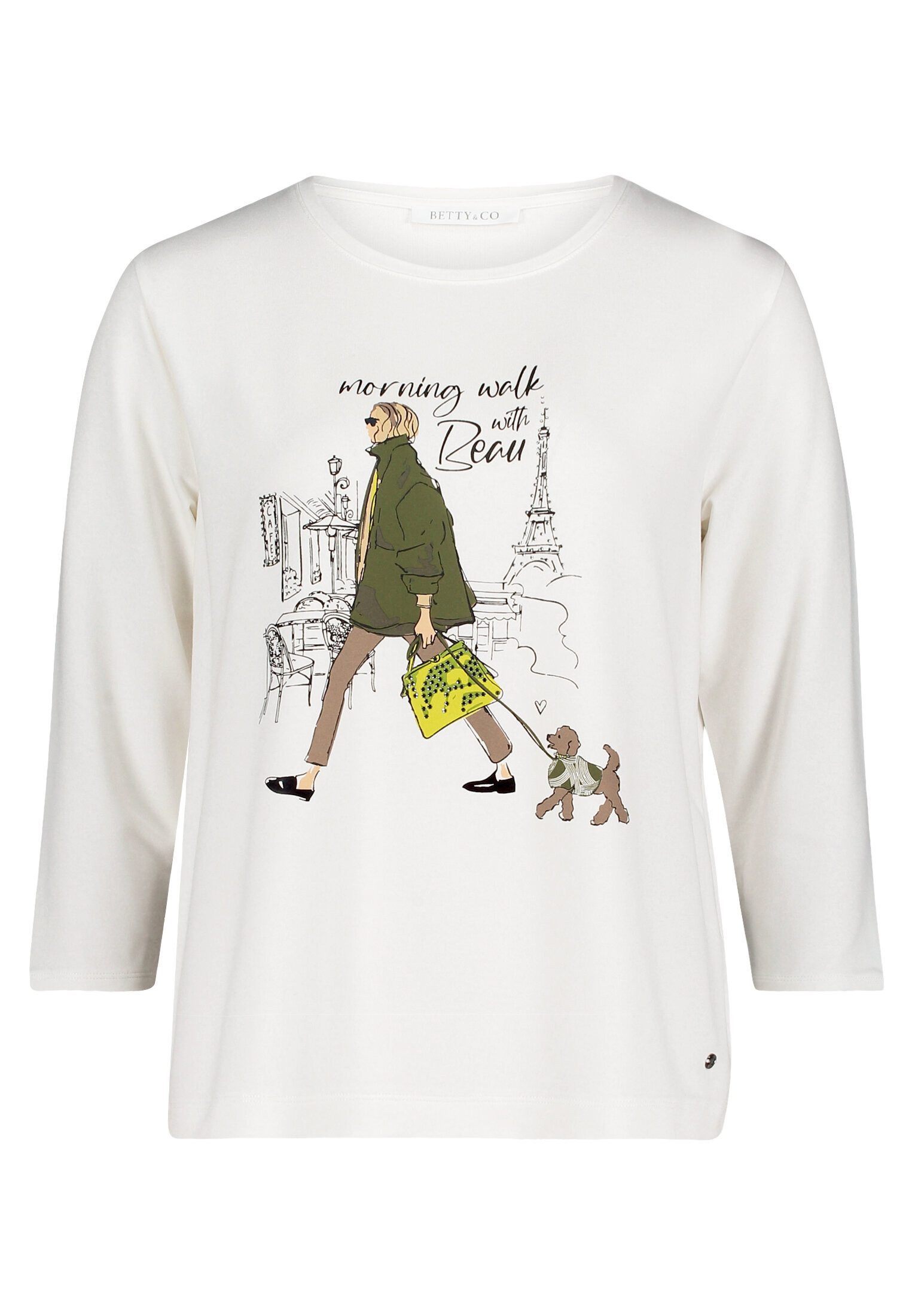 Betty&Co 3/4-Arm-Shirt Damen mit Strass (1-tlg)