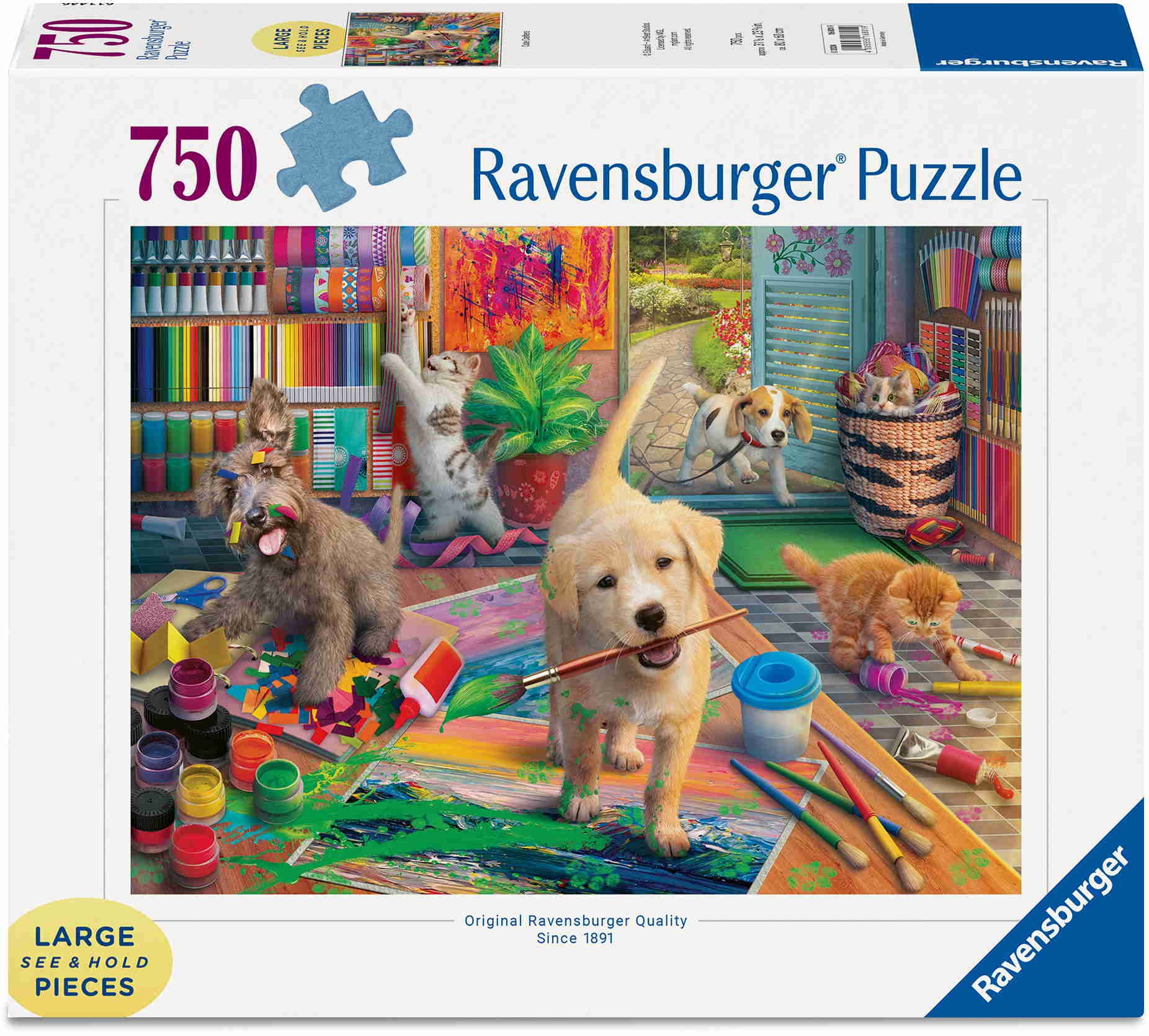 Ravensburger Puzzle 750 Teile Puzzle Large Pieces Große Teile Tierische Künstler 16801, Puzzleteile