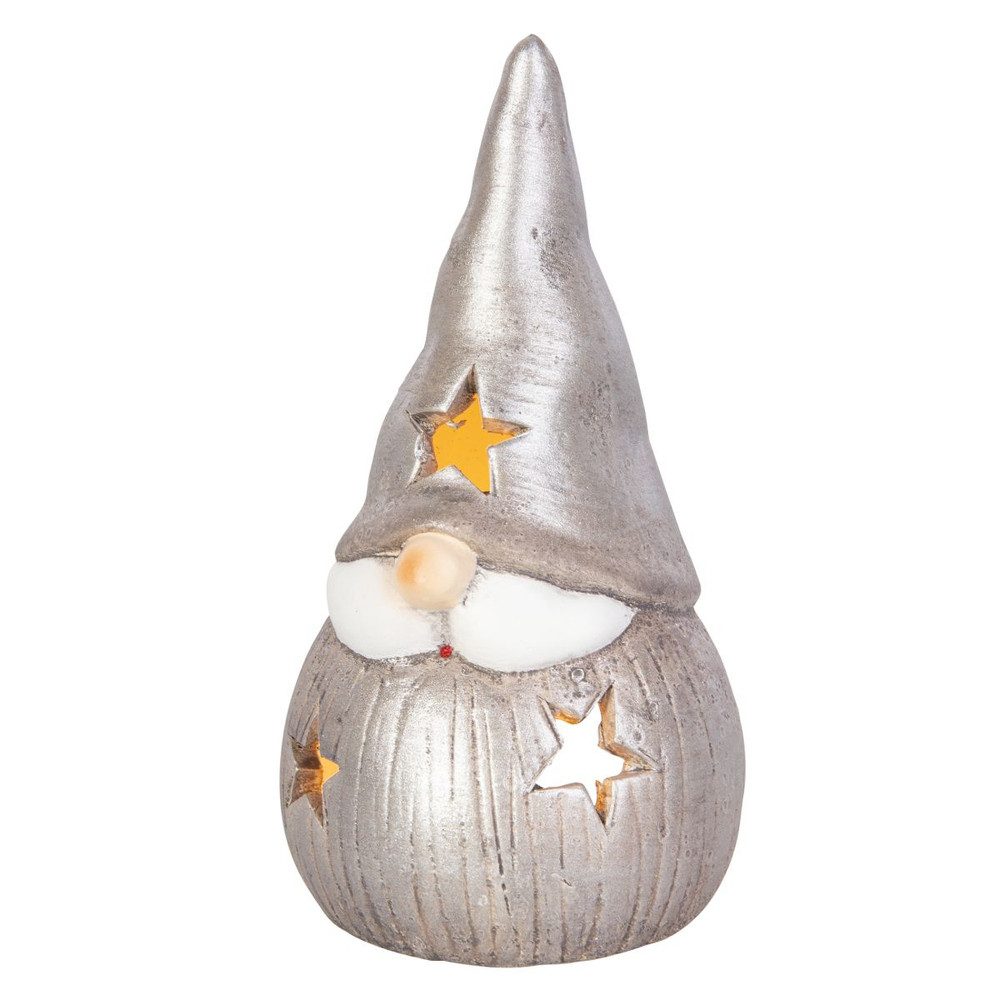 MICA Windlicht Windlicht - Wichtel - silber - ca. 9 x 8,5 x 16,5 cm günstig online kaufen