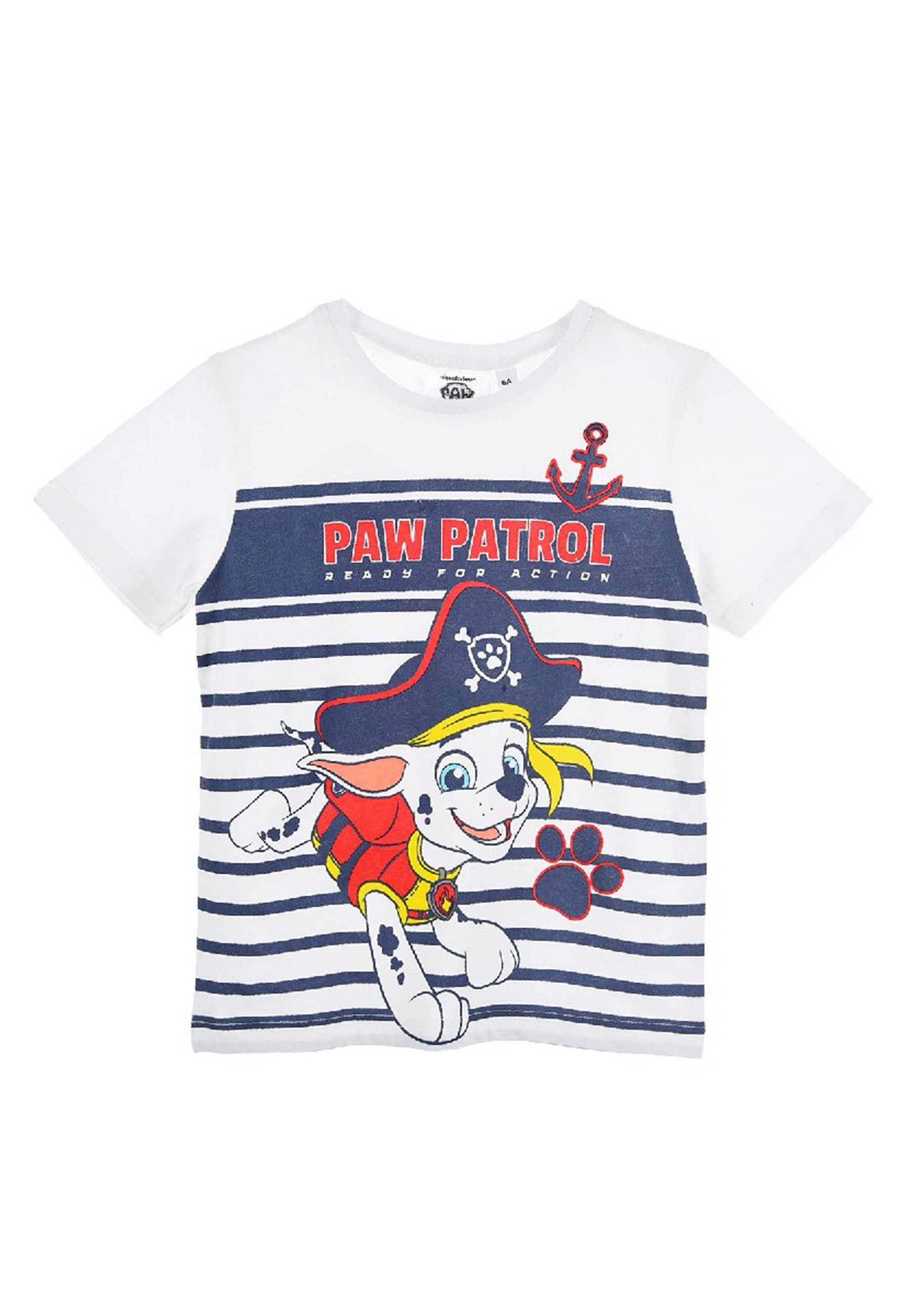 Inspiration Bekleidung PAW PATROL T-Shirt Marshall Kinder Jungen kurzarm-Shirt Oberteil gestreift