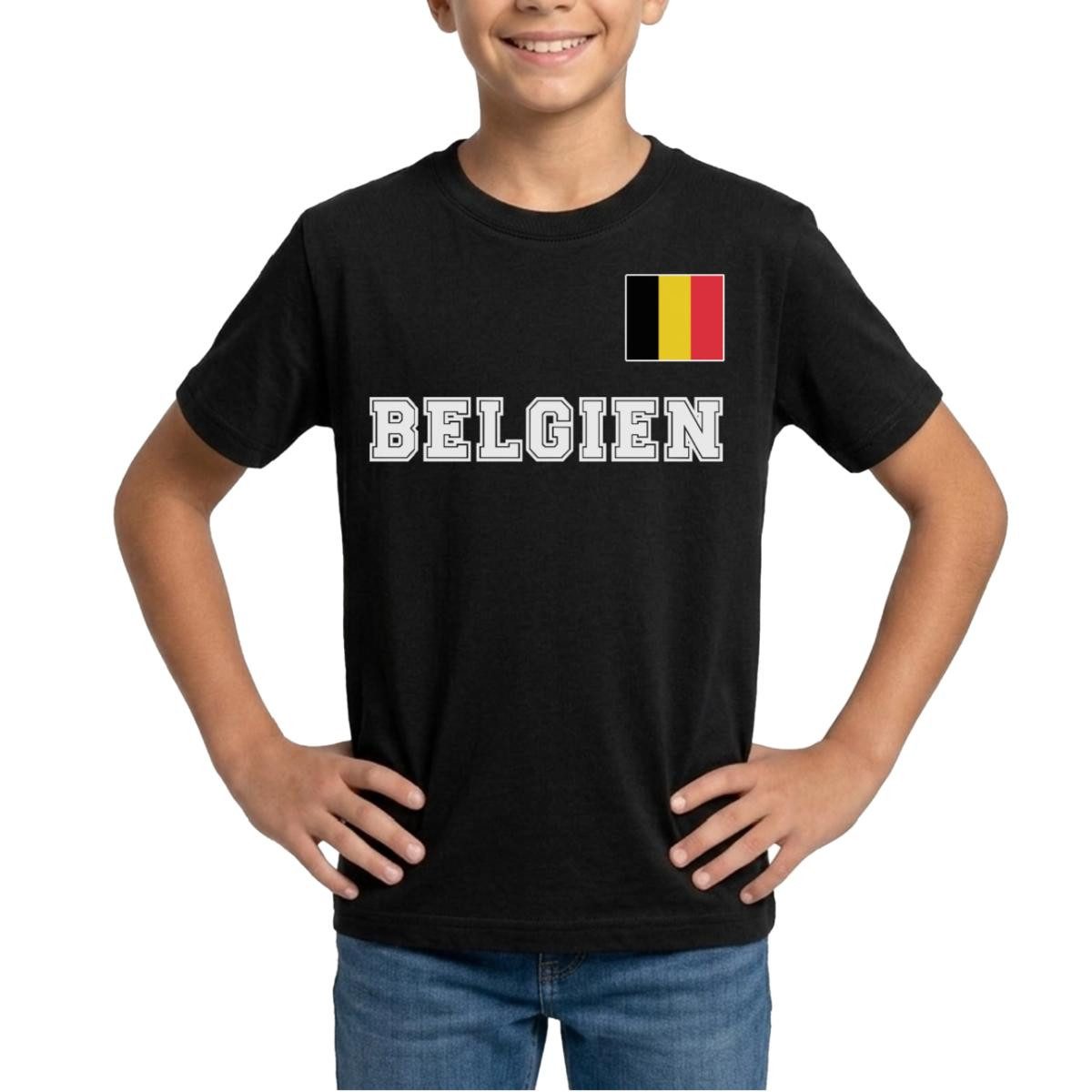 Spreadshirt T-Shirt Belgien Trikot, Belgien Fußball Teenager T-Shirt (1-tlg)