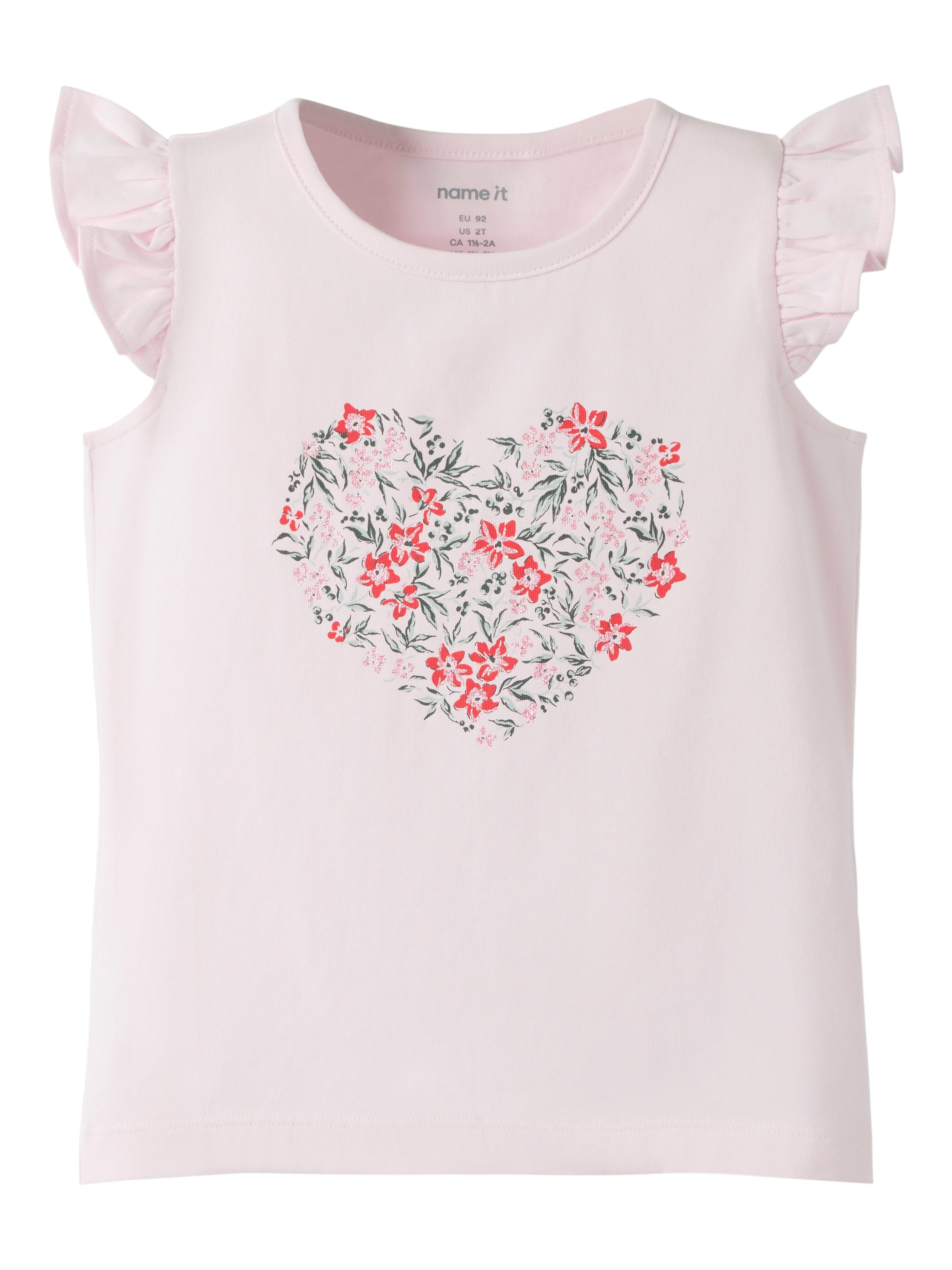 Name It T-Shirt NMFVAYANA CAPSL TOP Baumwollmischung, regular fit