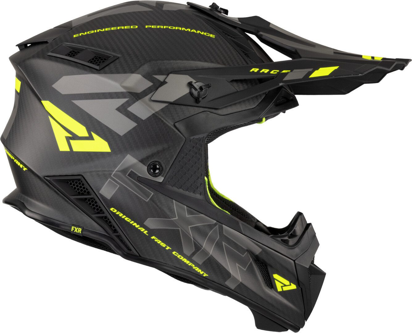 FXR Motocrosshelm Helium Carbon 2023 Motocross Helm, Carbonfaser