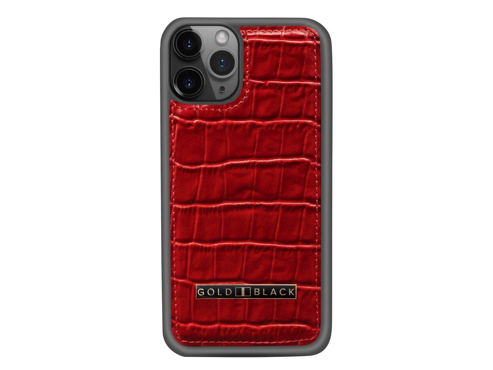 Handyhülle iPhone 11 Pro Lederhülle Croco Rot 14,86 cm (5,85 Zoll)