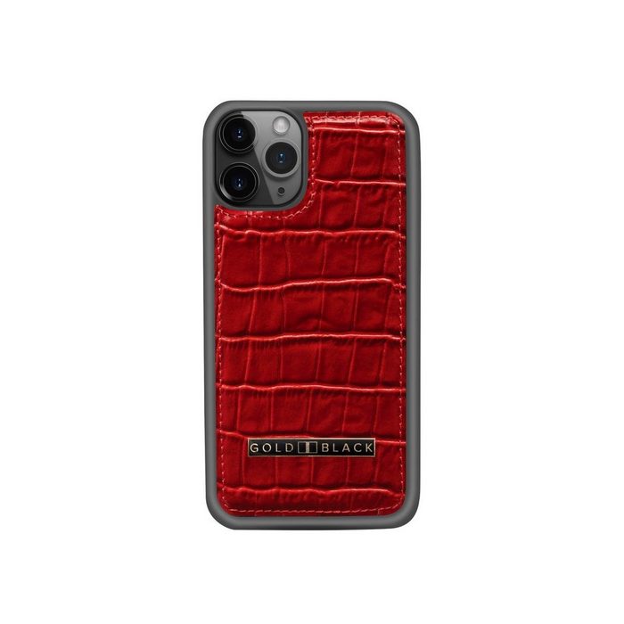 GOLDBLACK Handyhülle iPhone 11 Pro Lederhülle Croco Rot 14 86 cm (5 85 Zoll)