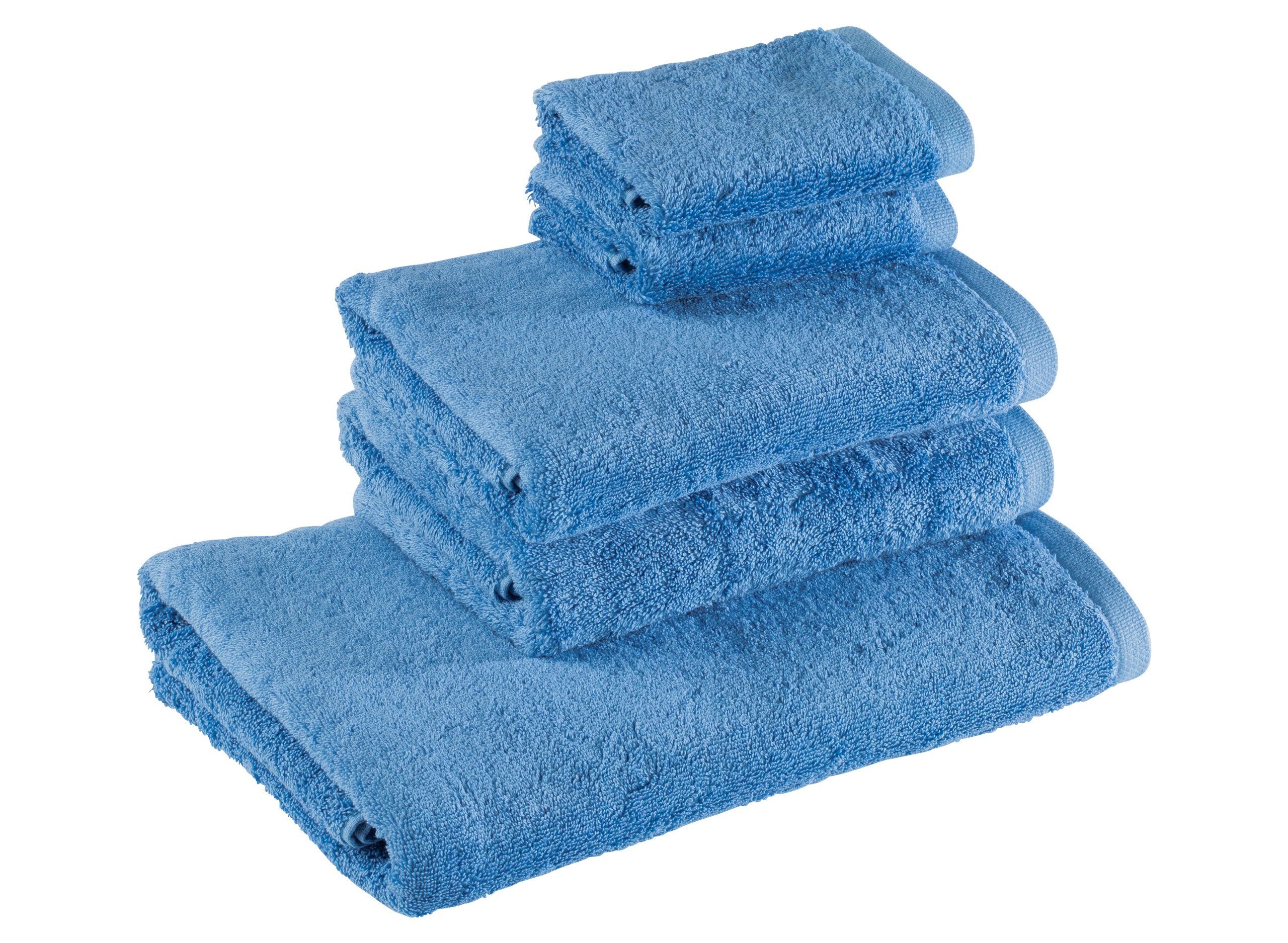 Bomlins Handtuch Set Handtücher aus 100% original ägyptische GIZA Baumwolle 650 g/m², (Royal Set, 5-tlg), Kleines deutsches Familienunternehmen -> Spüren Sie die Qualität. Hellblau
