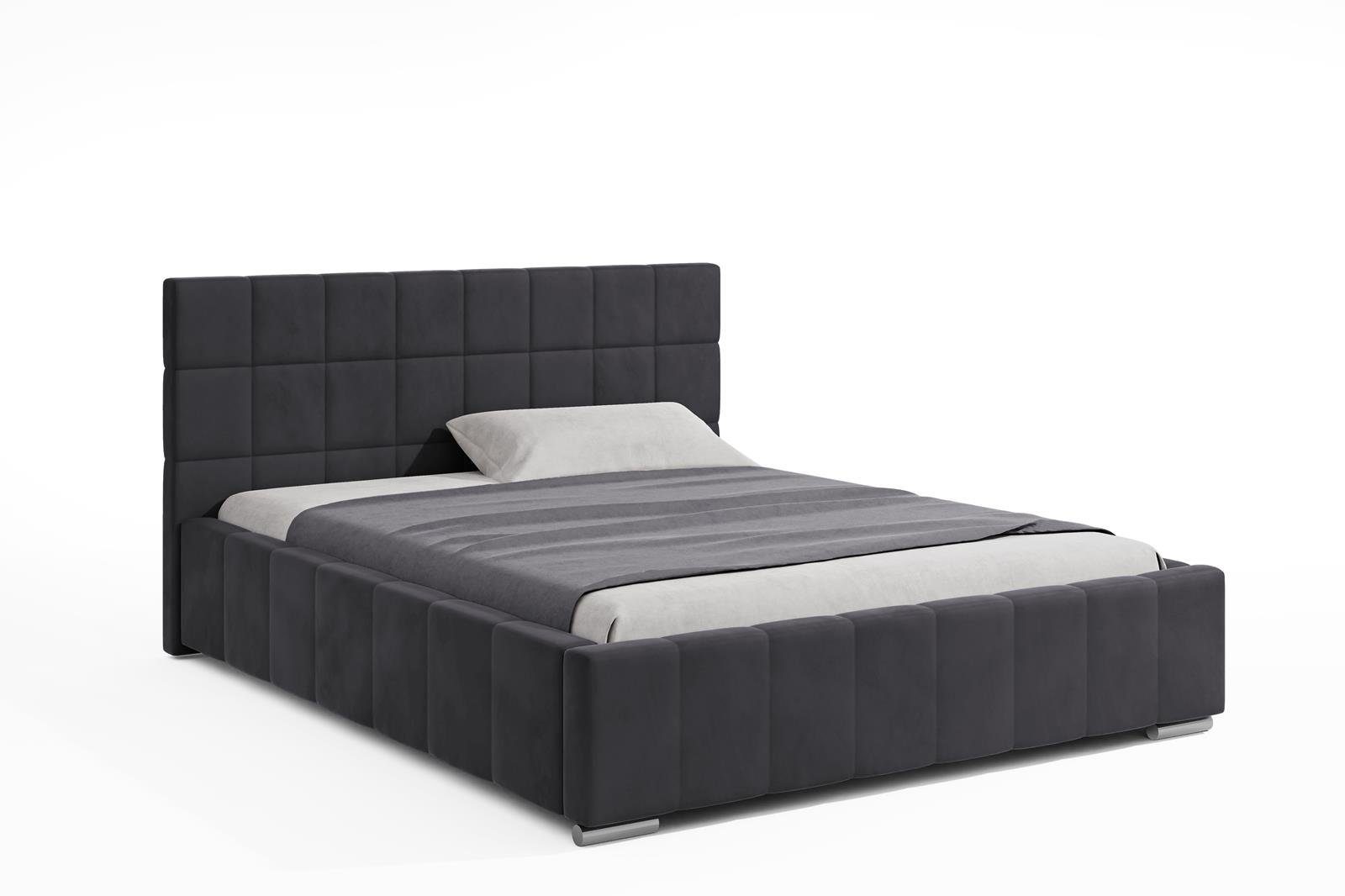 mit Bett metall Schwarz Bettkasten, für Beautysofa Gelb / / Rosa, Lattenrost Metallrahmen mit Beine), 22) Polsterbett Grau / (gepolsterte Tres Grau Schlafzimmer, / / Kopfstütze, (kronos verchromte mit Grün Blau