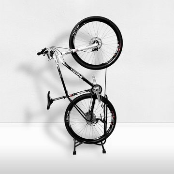 Wellgro Fahrradhalter Fahrradständer - Stahl, schwarz, sicherer Stand, Haken