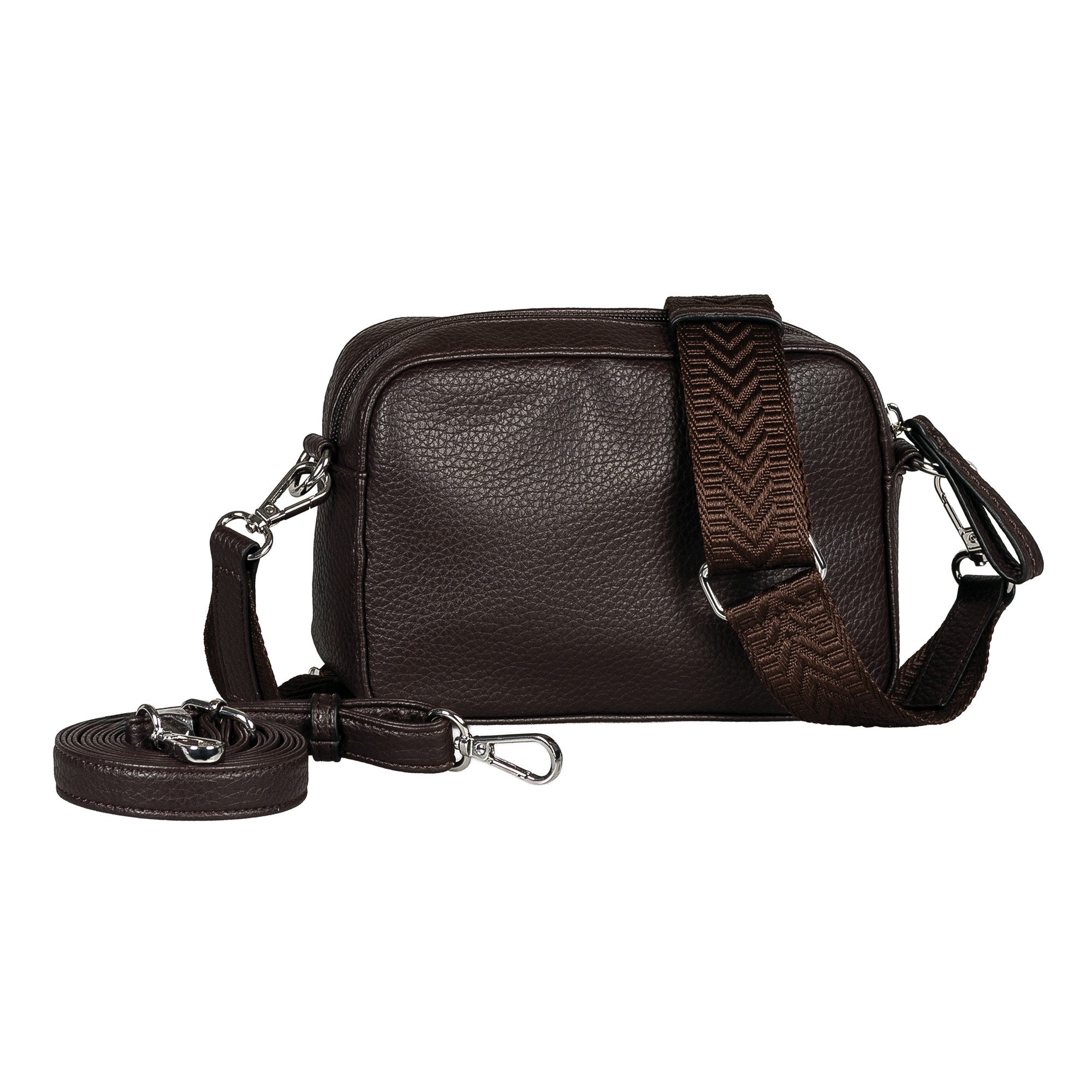 Gabor Handtasche Silena, Damen Umhängetasche, Schultertasche mit stylischem Gurtband