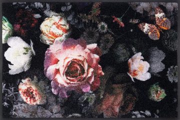 Fußmatte Night Roses, wash+dry by Kleen-Tex, rechteckig, Höhe: 7 mm, Schmutzfangmatte, Motiv Rosen, rutschhemmend, waschbar