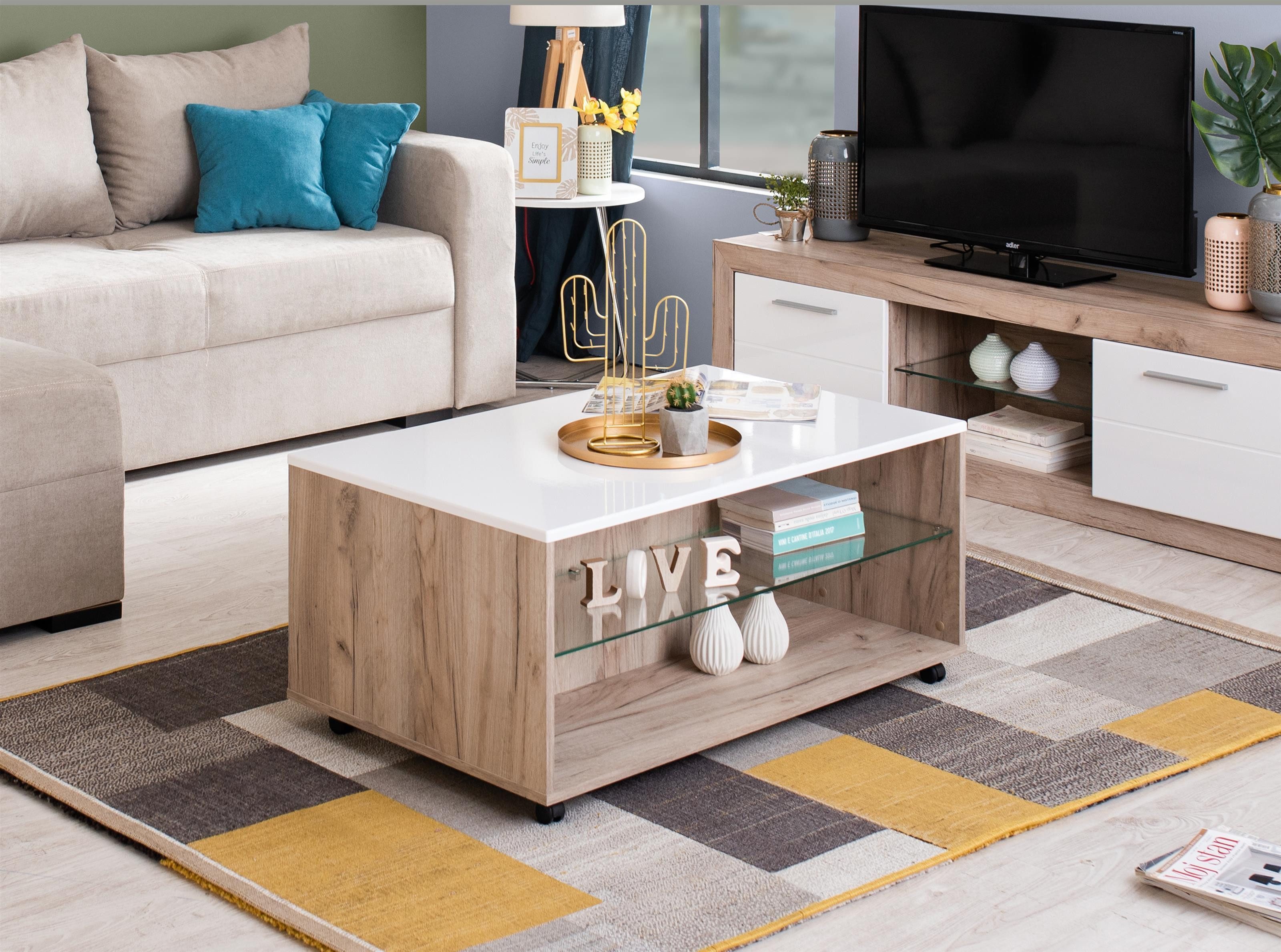 FORMA IDEALE Couchtisch 101 x 41,5 x 60 cm (B/H/T)