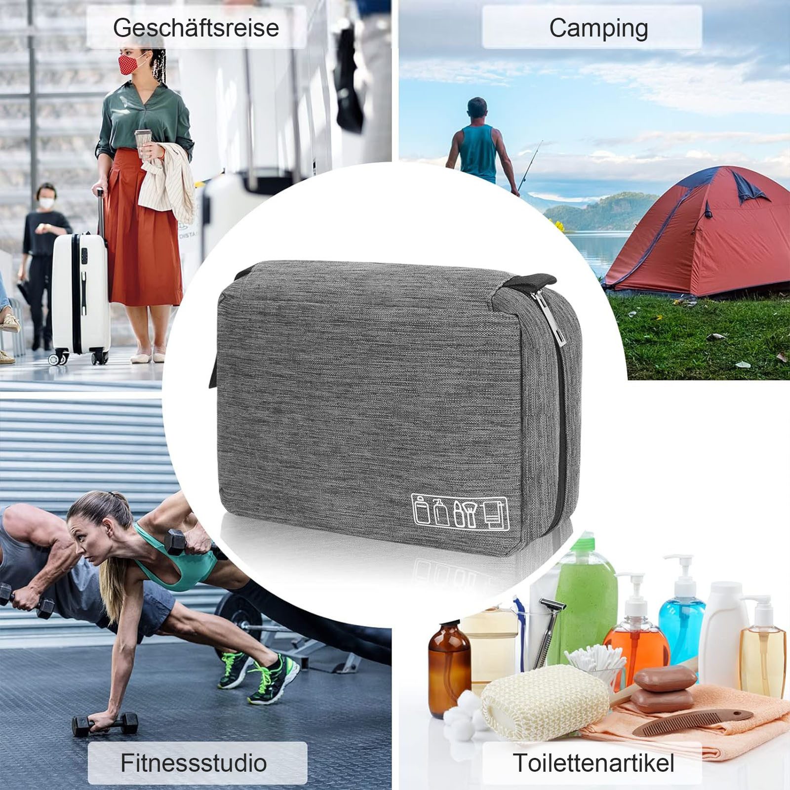 HAUSS SPOLE Kulturbeutel Kulturtasche Kosmetiktasche Zum Aufhängen mit Kord günstig online kaufen