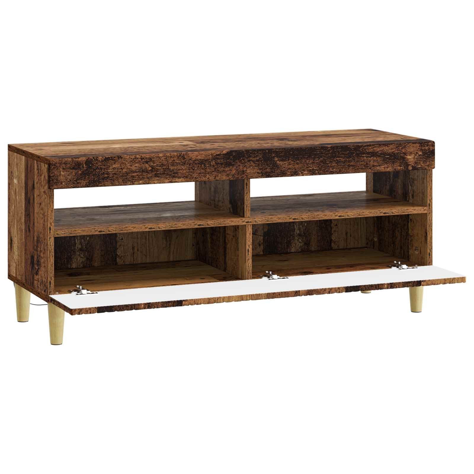 vidaXL TV-Schrank LED-TV-Schrank Altholz Holzwerkstoff