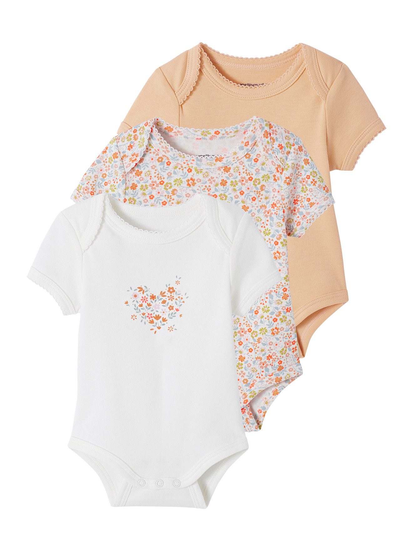 Body 3er-Pack mitwachsende Baby Schlupfbodys