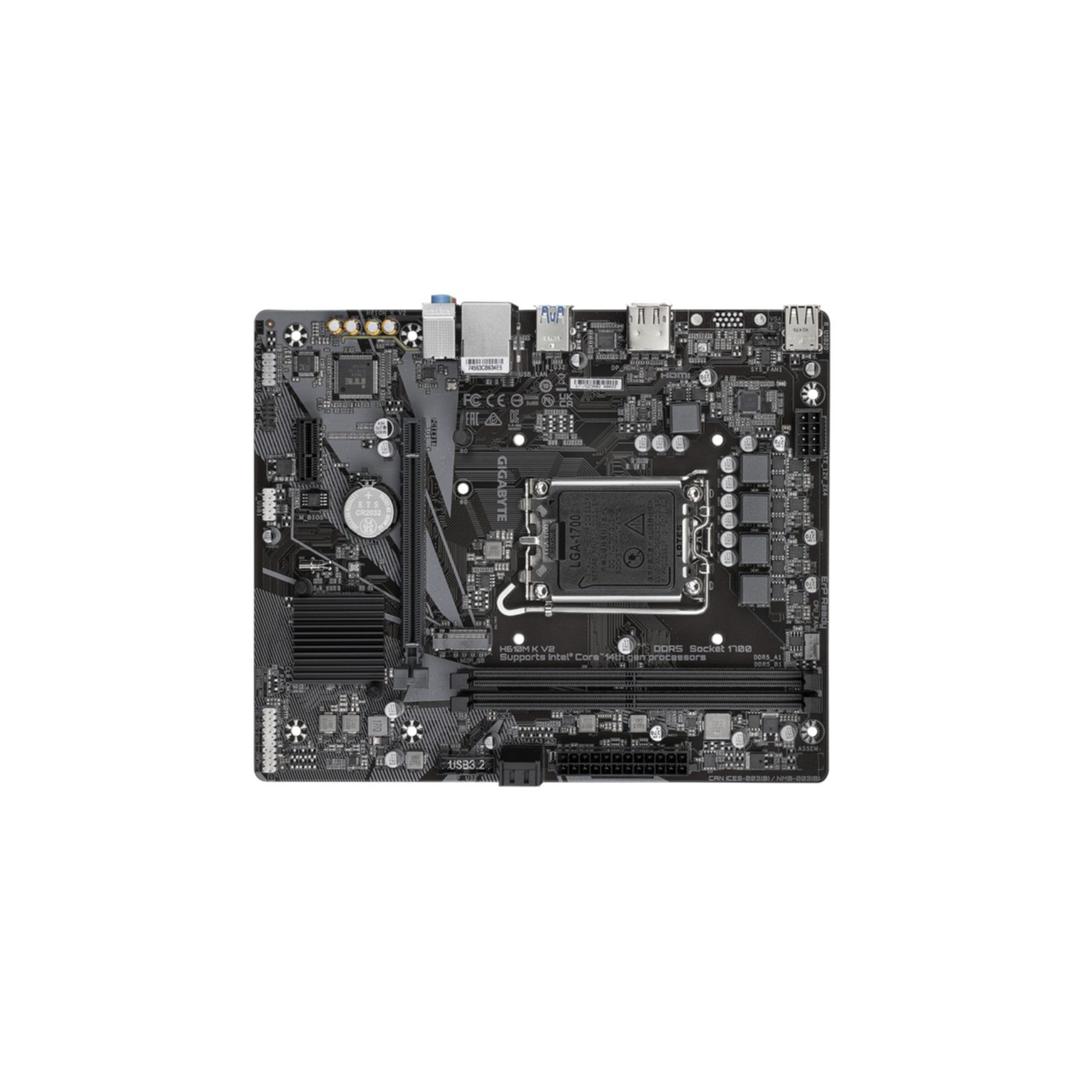 Gigabyte H610M K V2 Mainboard – Intel Core 14. Generation CPUs, bis zu 5600 MHz Mainboard