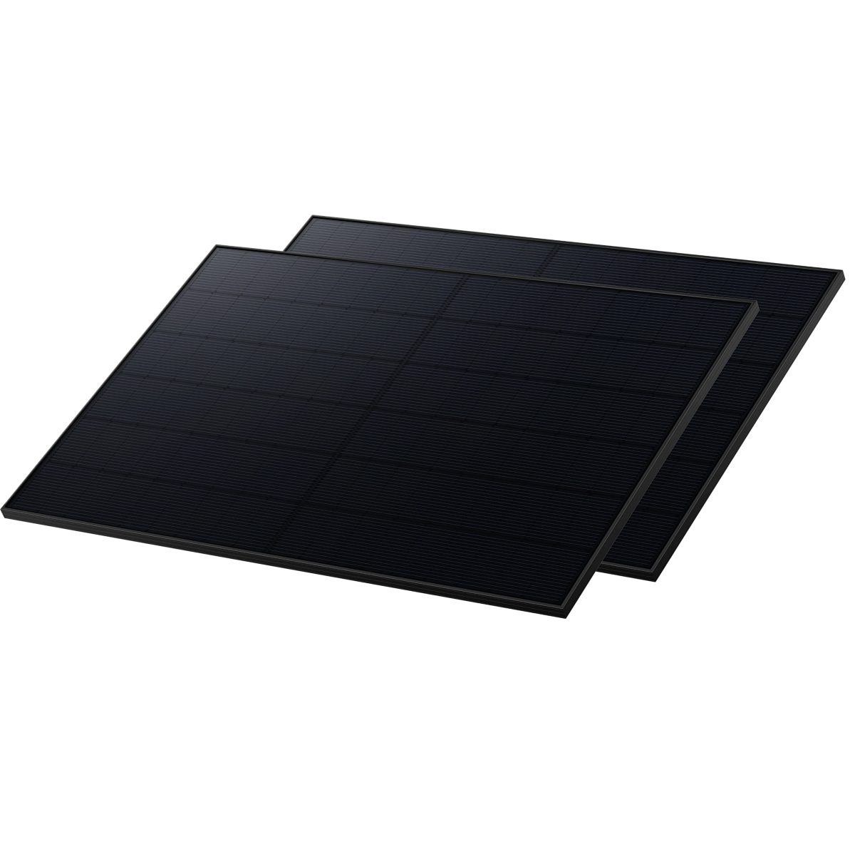 POWERNESS Balkonkraftwerk SunPro 500Wp Full Black Bifaziale Solarmodule, (Photovoltaik Glas-Glas, 37-St), Stecksystem: MC4-kompatible Stecker