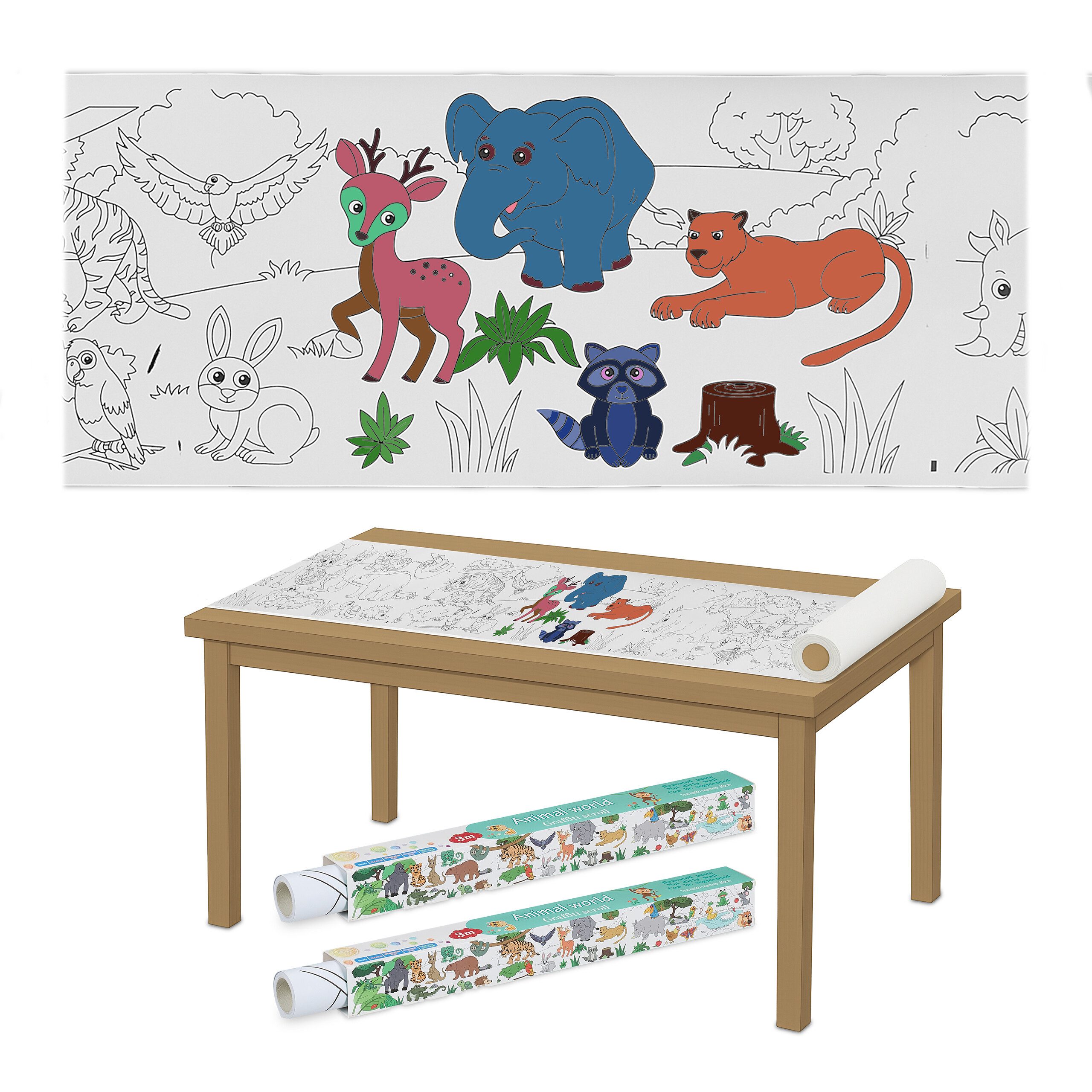 relaxdays Malvorlage Ausmaltischdecken für Kinder 2er günstig online kaufen