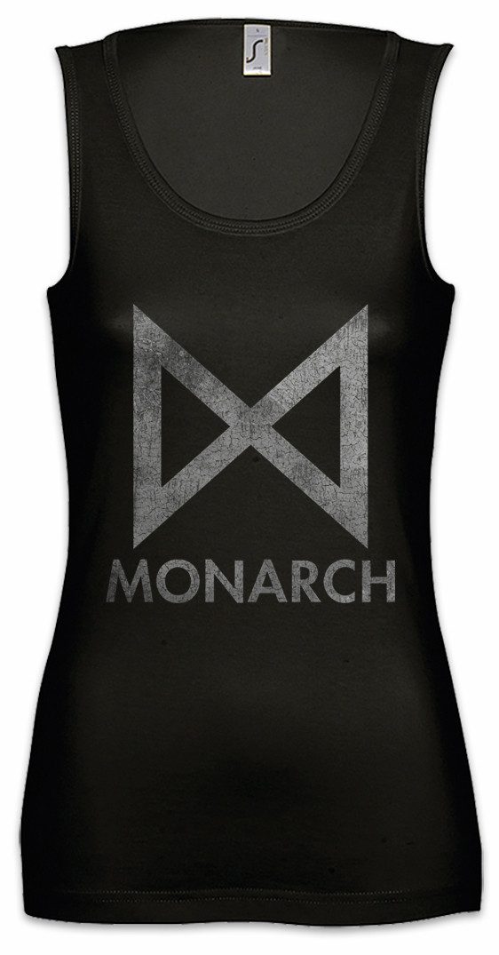 Tanktop Monarch Logo Ärmelloses Damen T-Shirt Symbol Sign Logo Zeichen Company