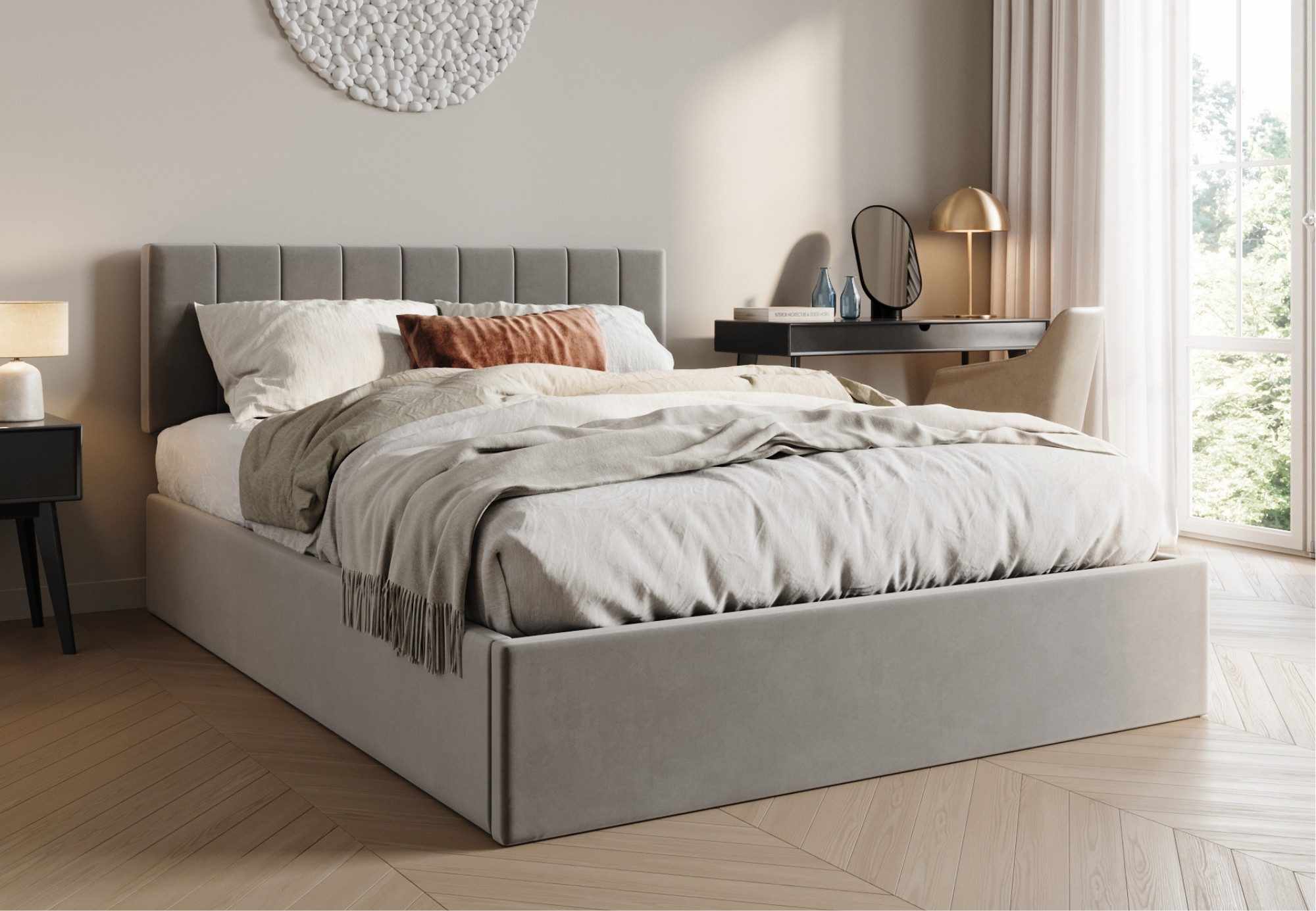 Home Collective Polsterbett mit Stauraum und Lattenrost Doppelbett Gepolste günstig online kaufen