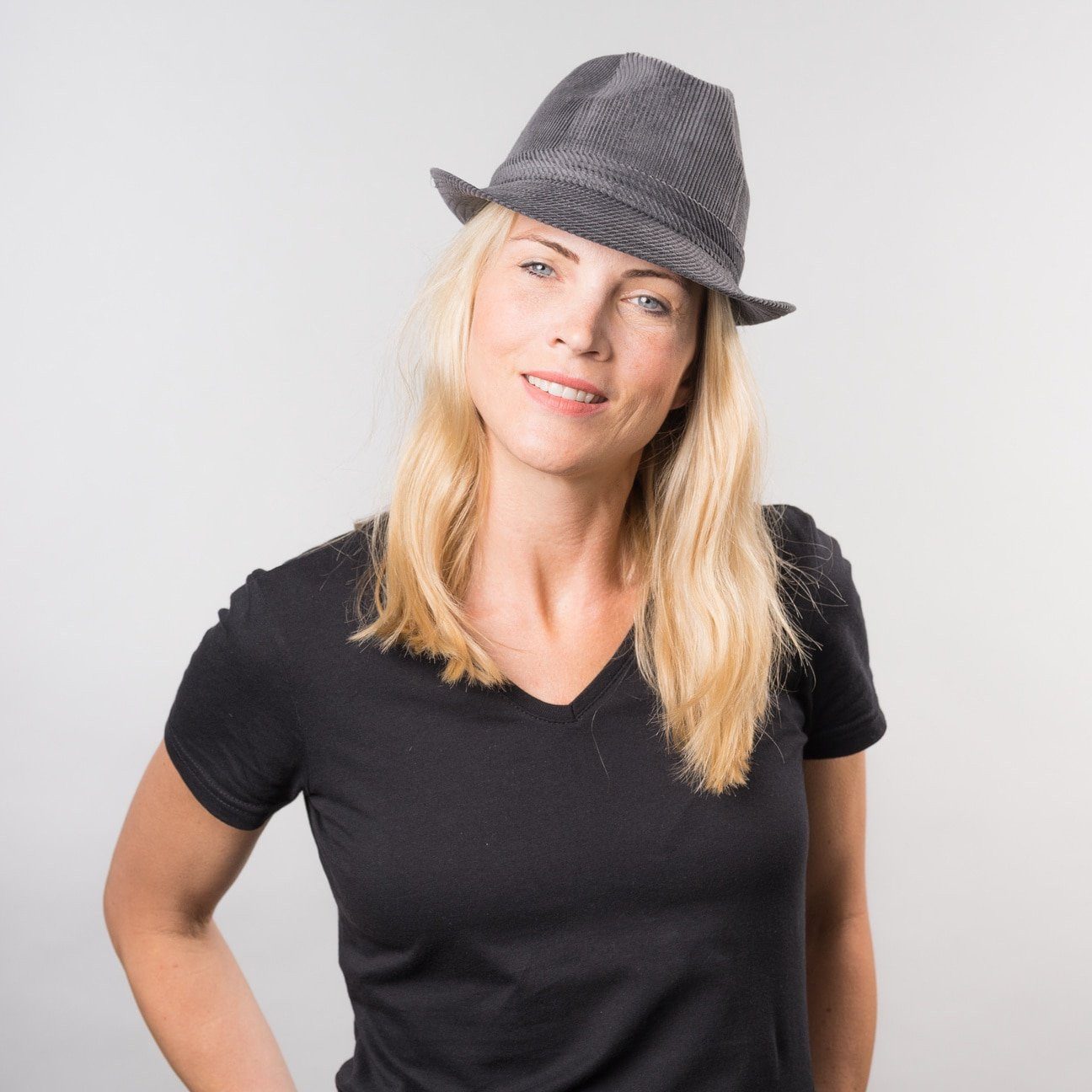 Lipodo Trilby (1-St) Kord mit Futter, Made in Italy