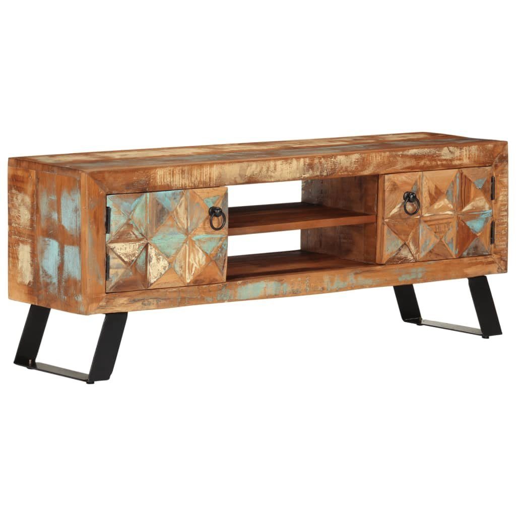 vidaXL TV-Schrank TV-Schrank 112x30x45 cm Altholz Massiv (1-St)