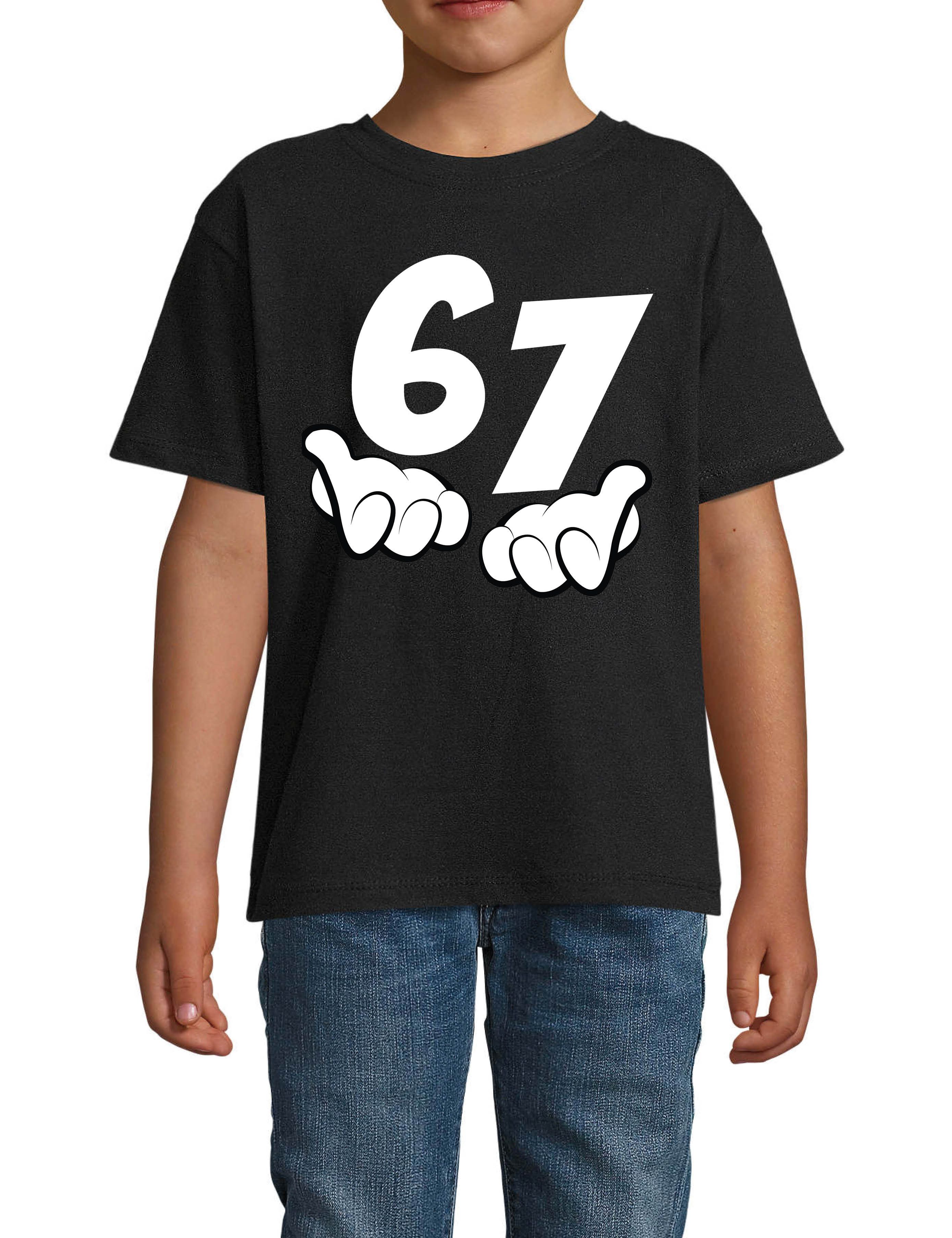 Youth Designz Print-Shirt Kinder T-Shirt "67" lustig Fun-Print Statement Geschenk Trend mit witzigen Aufdruck für Jungen und Mädchen