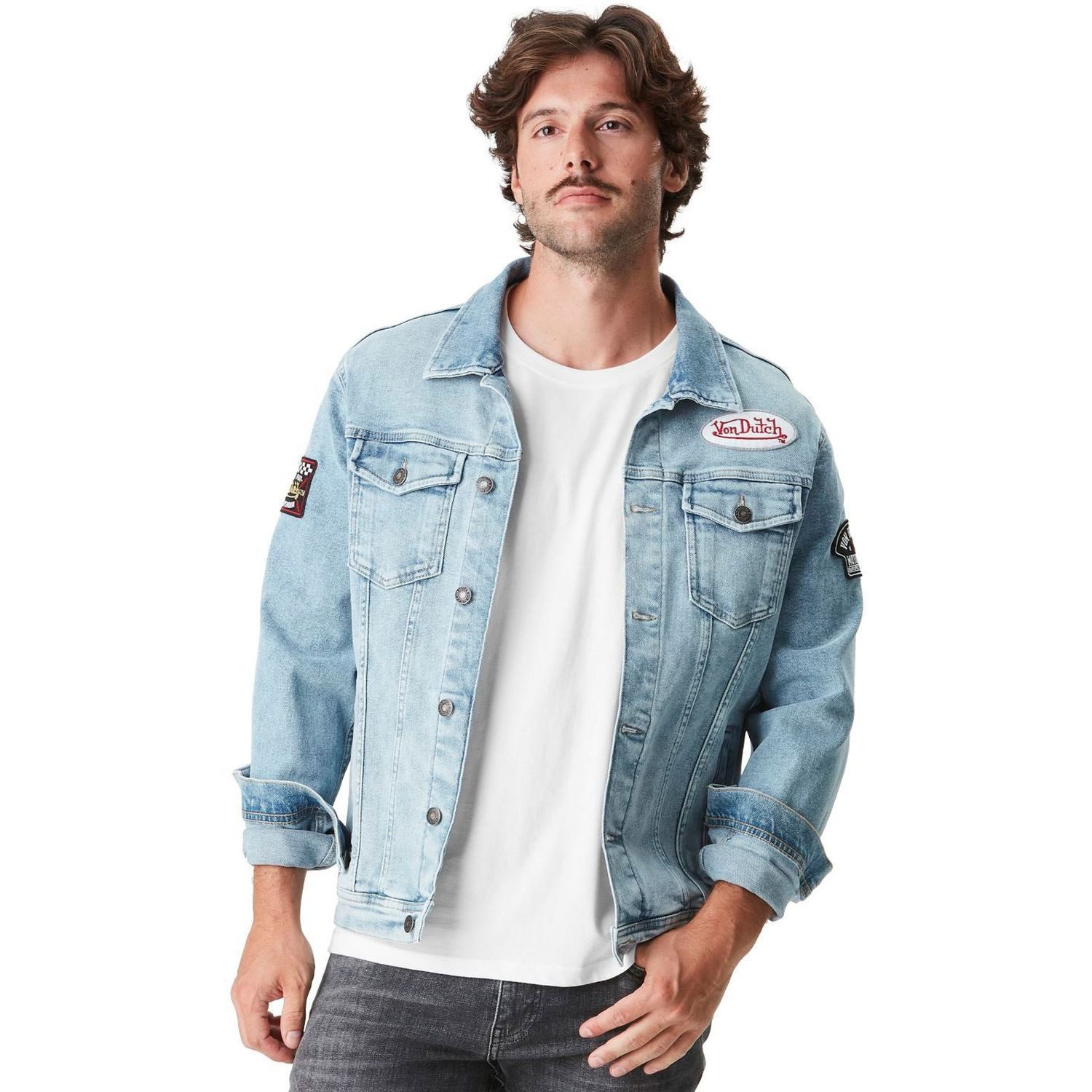 Von Dutch Collegejacke Von Dutch Denim Patches Jeansjacke