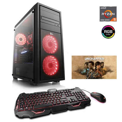 CSL Levitas L8151 Gaming-PC (AMD Ryzen 5 4500, AMD Radeon RX 6600, 16 GB RAM, 1000 GB SSD, Luftkühlung)