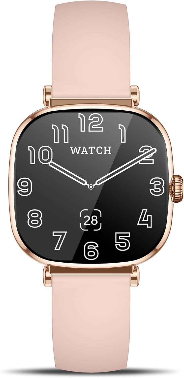 Marsyu KW269B Smartwatch (4,3 cm, android ios), Elegante Smartwatch mit AMOLED Display und 100+ Sportmodi für Damen