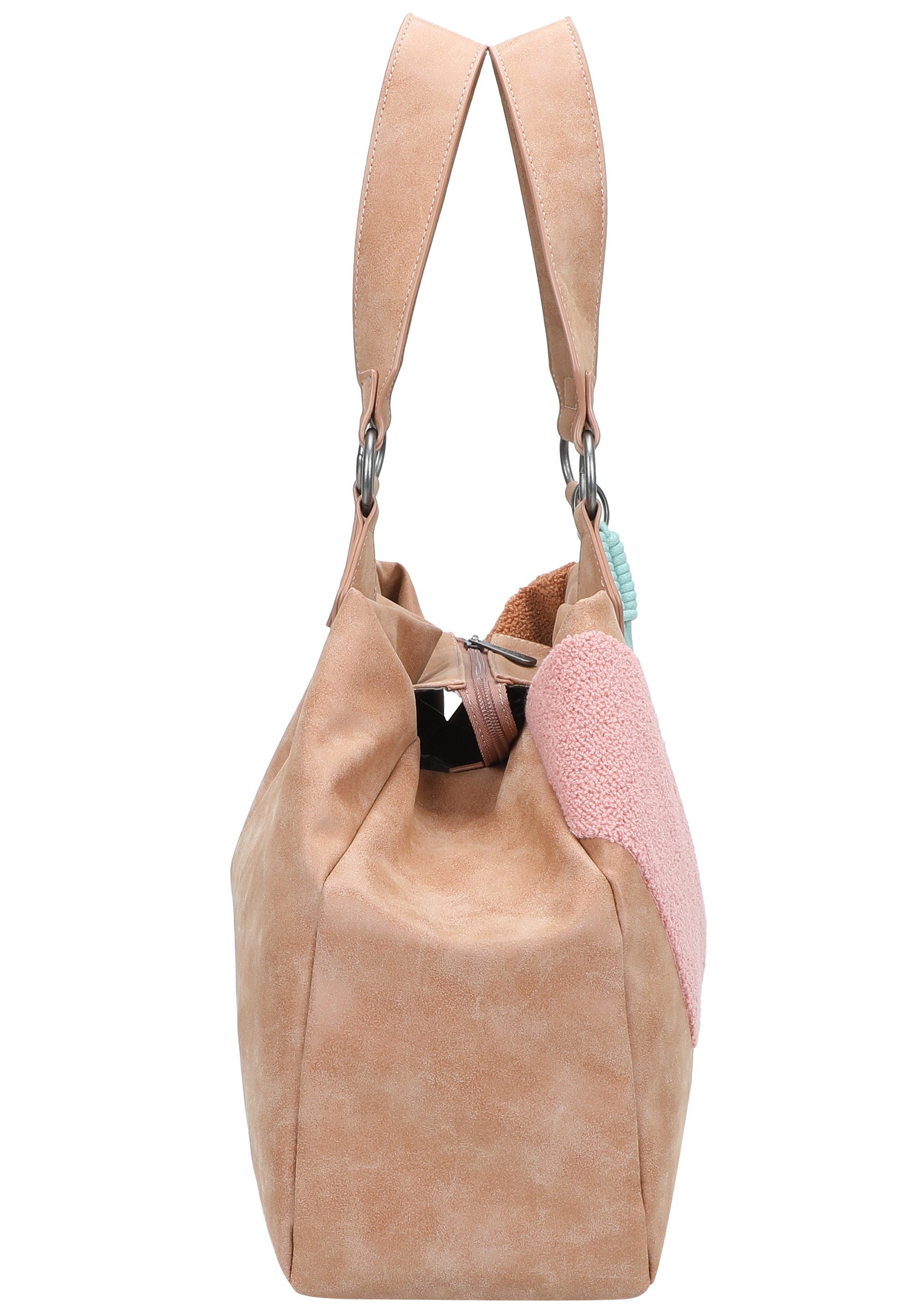 Fritzi aus Preußen Henkeltasche Izzy Medium Limited Happy, mit moderner und weicher Flockung