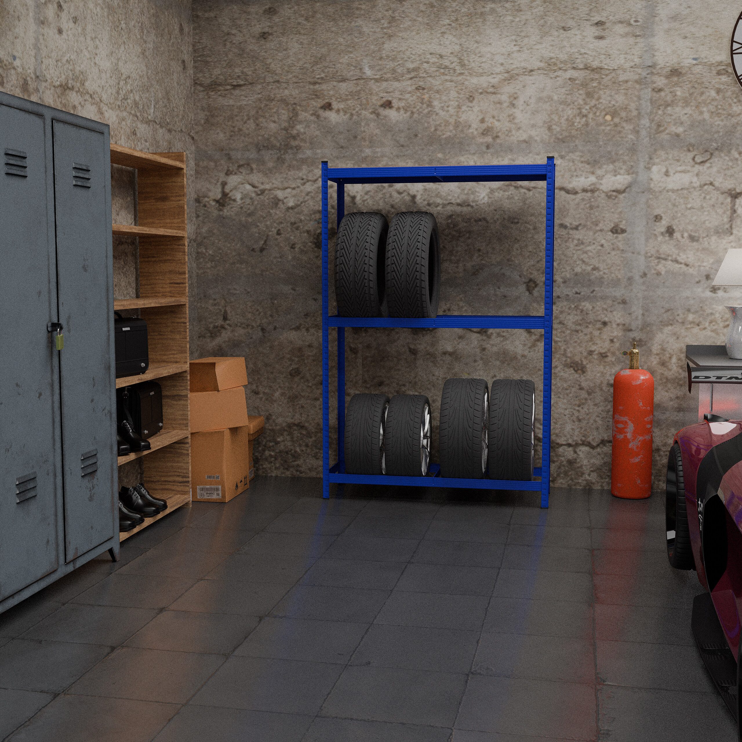 relaxdays Schwerlastregal Reifenregal für 8 Reifen, günstig online kaufen