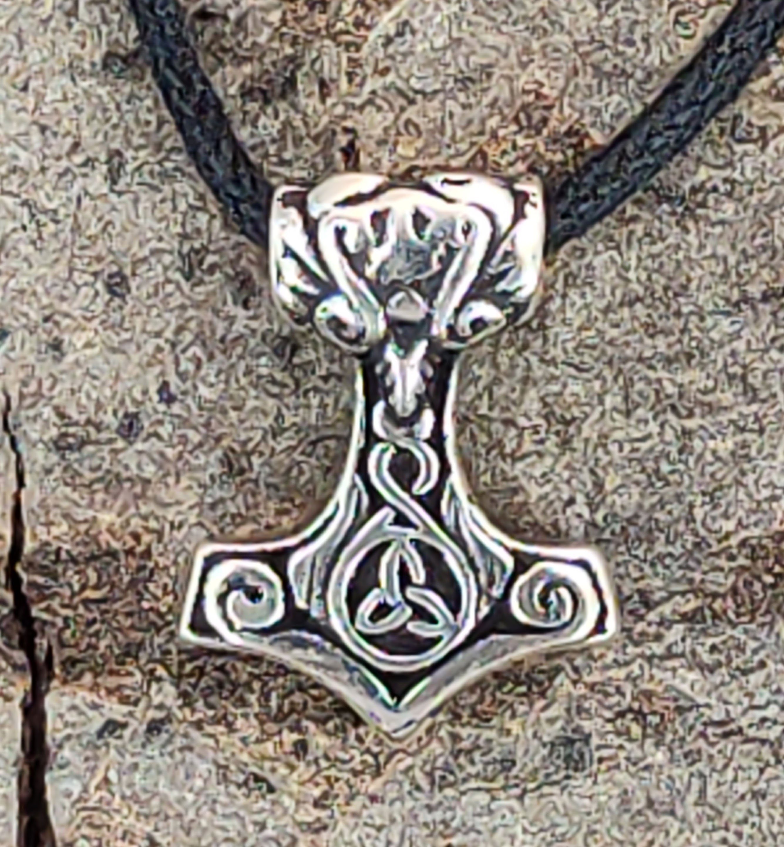 Nr. Kiss Leather Thorshammer Hammer Thorhammer 71 Anhänger Silber 925 Thor Silberkette Kettenanhänger of Odin