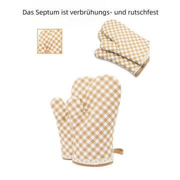 FIDDY Topfhandschuhe Koch-/Back-Anti-Rutsch-Handschuhe, (Mikrowellen-Hitzeschutzhandschuhe), Ofenhitzebeständige Handschuhe.