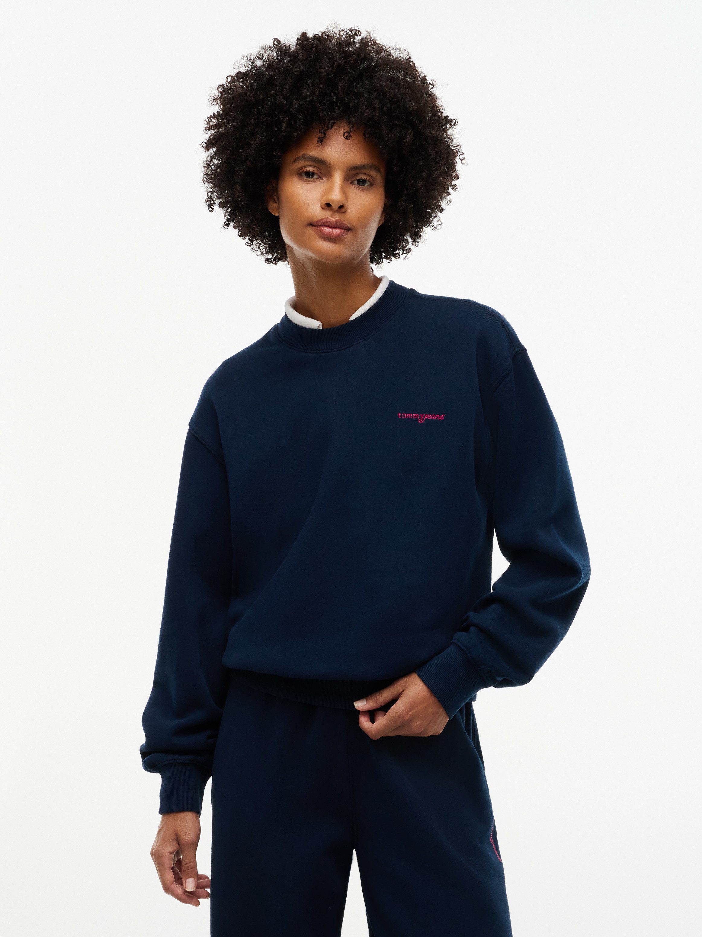 Tommy Jeans Sweatshirt TJW SCRIPT CREW Baumwollmischung