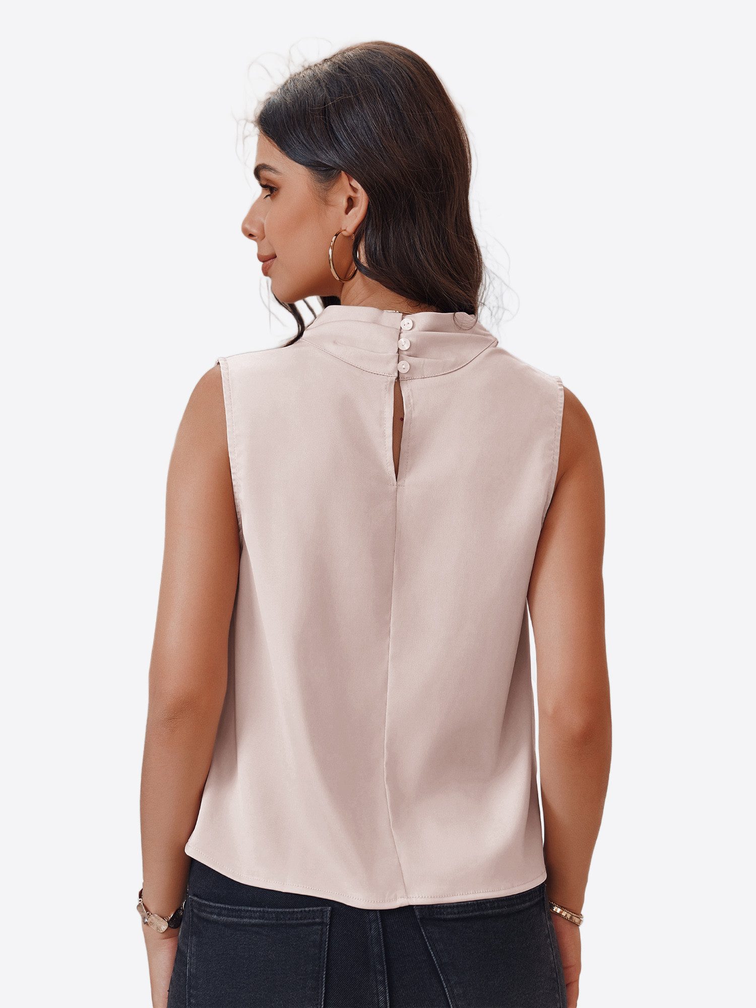 Imily Bela Blusentop Damen Business Ärmellose Satin Bluse (Packung, 1-tlg., günstig online kaufen