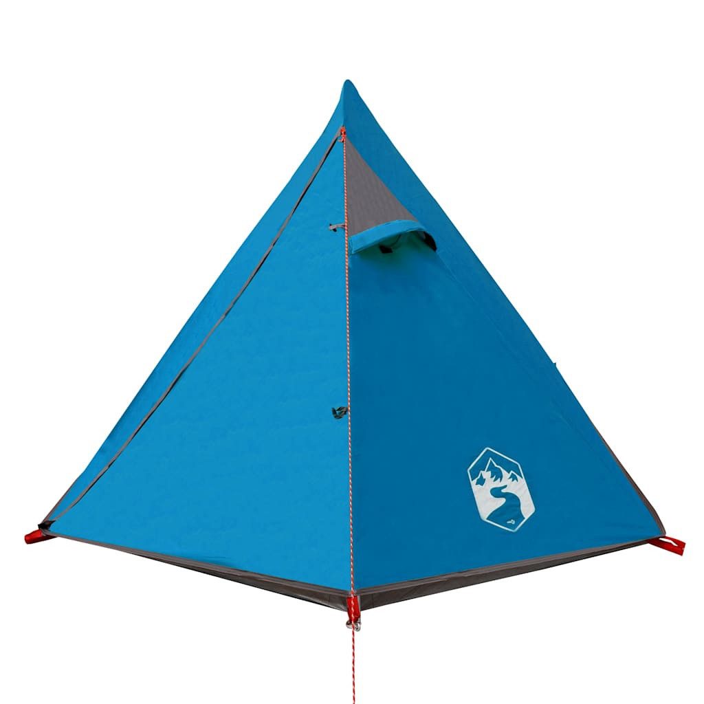 furnicato Faltzelt Campingzelt Kuppel 257x147x112 cm Blau, (1 tlg), Wetterfestes Trekkingzelt mit E-Anschluss und integrierten Netzwänden