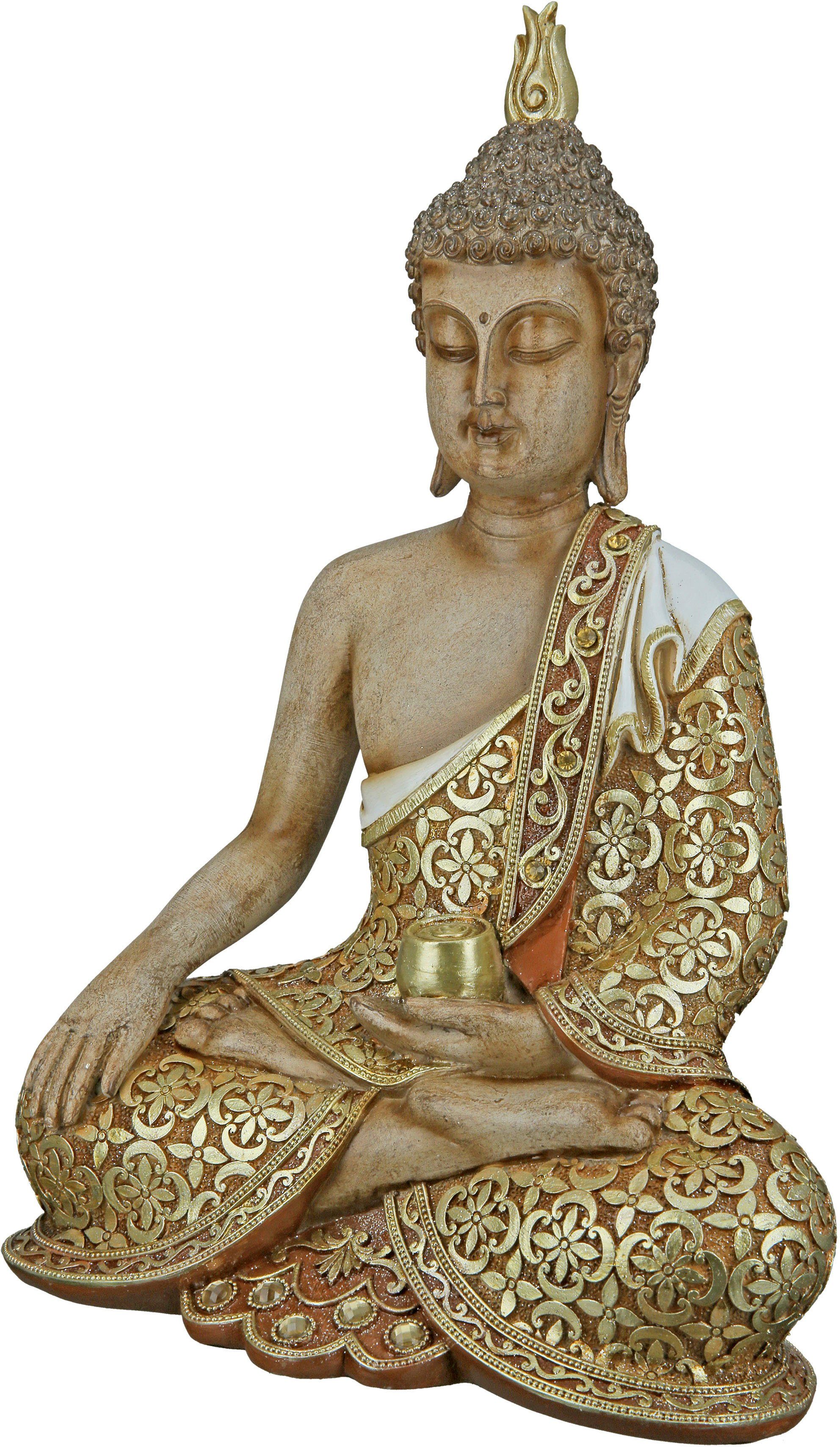 GILDE Buddhafigur Buddha Mangala braun-gold (1 St) | Deko-Objekte
