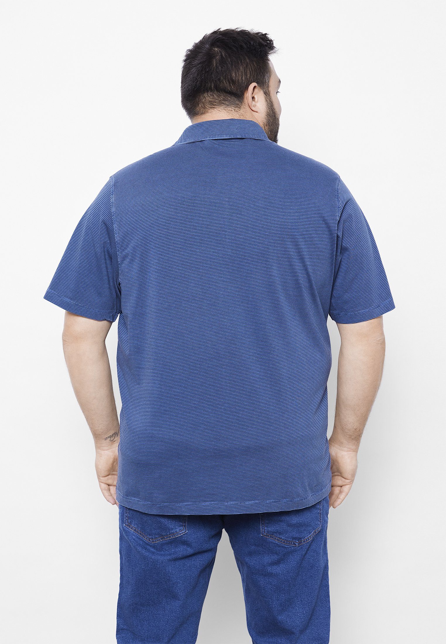 LERROS BLUE Serafino, Minimal-Streifen LERROS T-Shirt