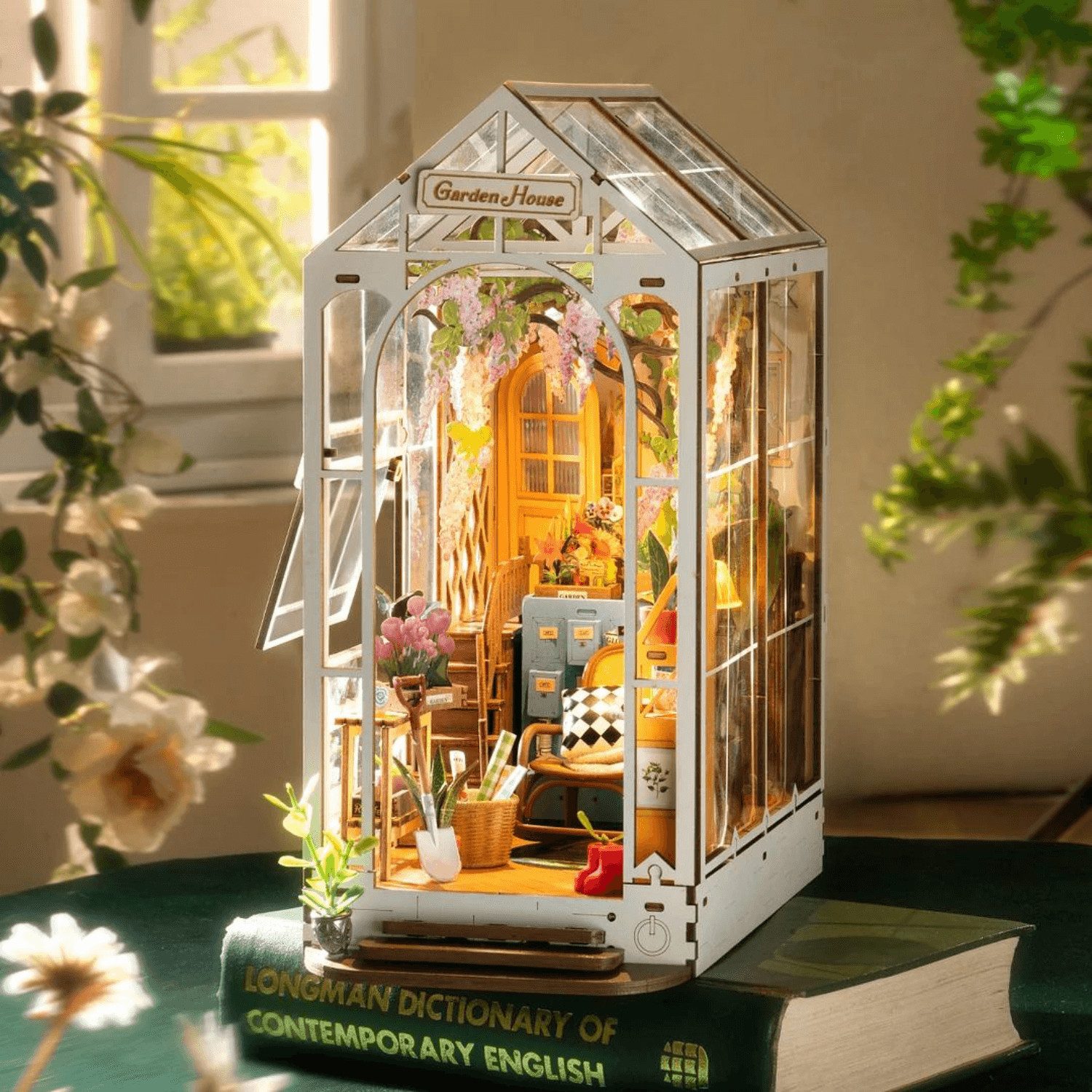 Robotime 3D-Puzzle Robotime Gartenhaus Rolife Book Nook, 176 Puzzleteile