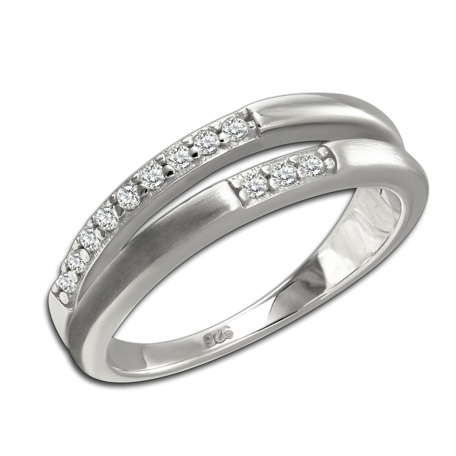 SilberDream Silberring SilberDream Ring Double Zirkonia weiß (Fingerring), günstig online kaufen