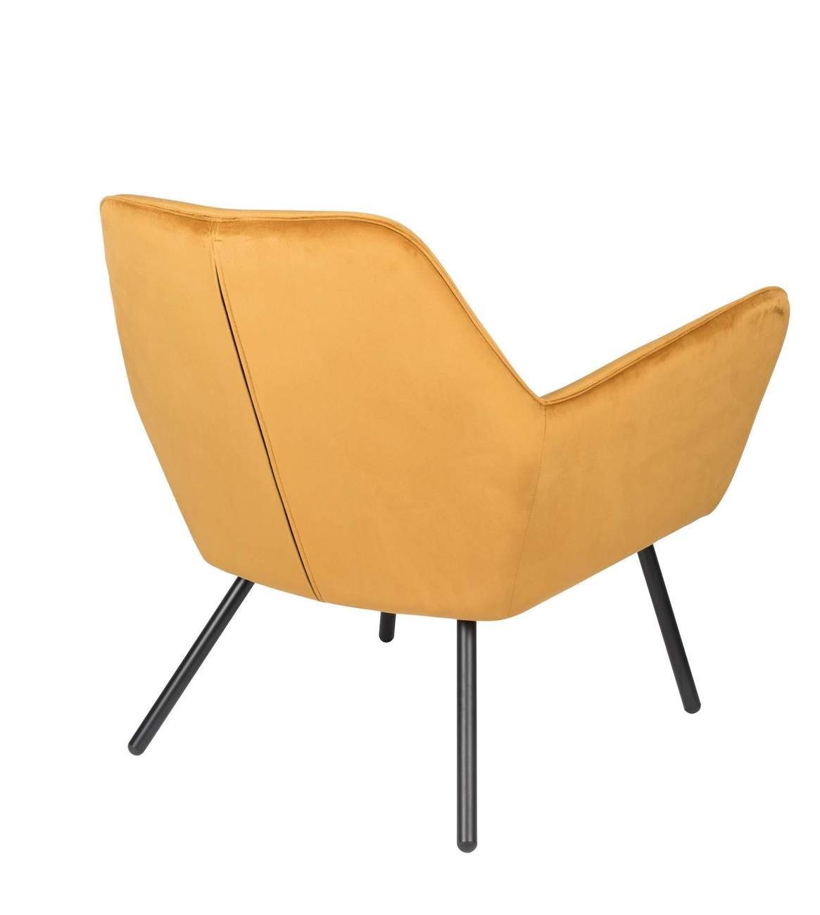 BON Samtstoff Sessel Loungesessel Gold Retro Trendmöbel24 Velvet