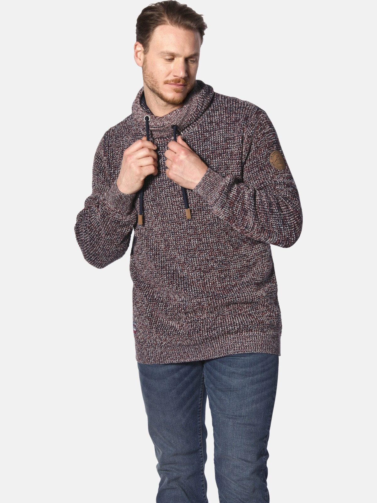 Jan Vanderstorm Schalkragenpullover LARNO mit Kordelzug