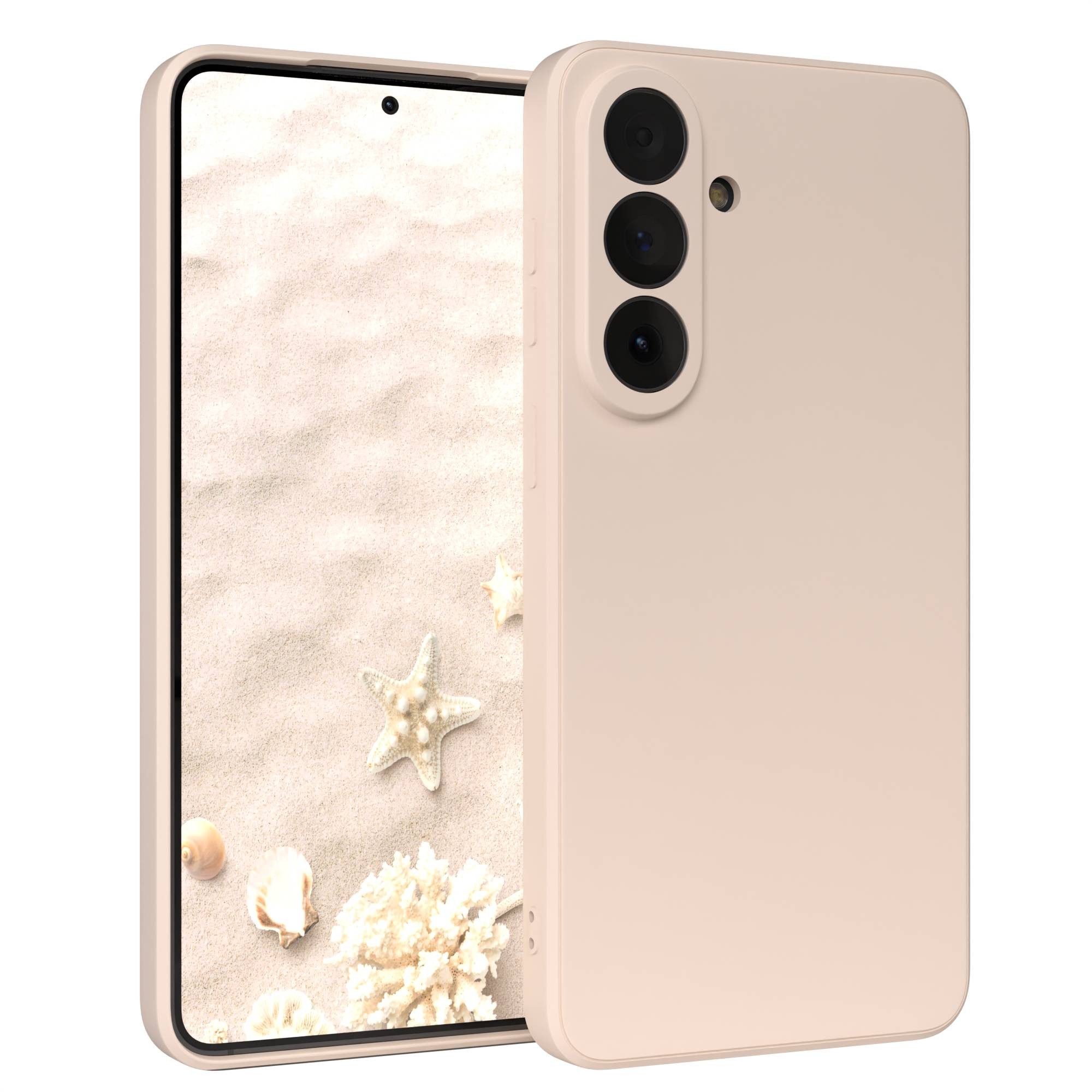 EAZY CASE Handyhülle TPU Hülle für Samsung Galaxy S26 Plus 6,7 Zoll, Bumper Case Matt Slimcover Silikonschutzhülle elastisch Taupe / Beige